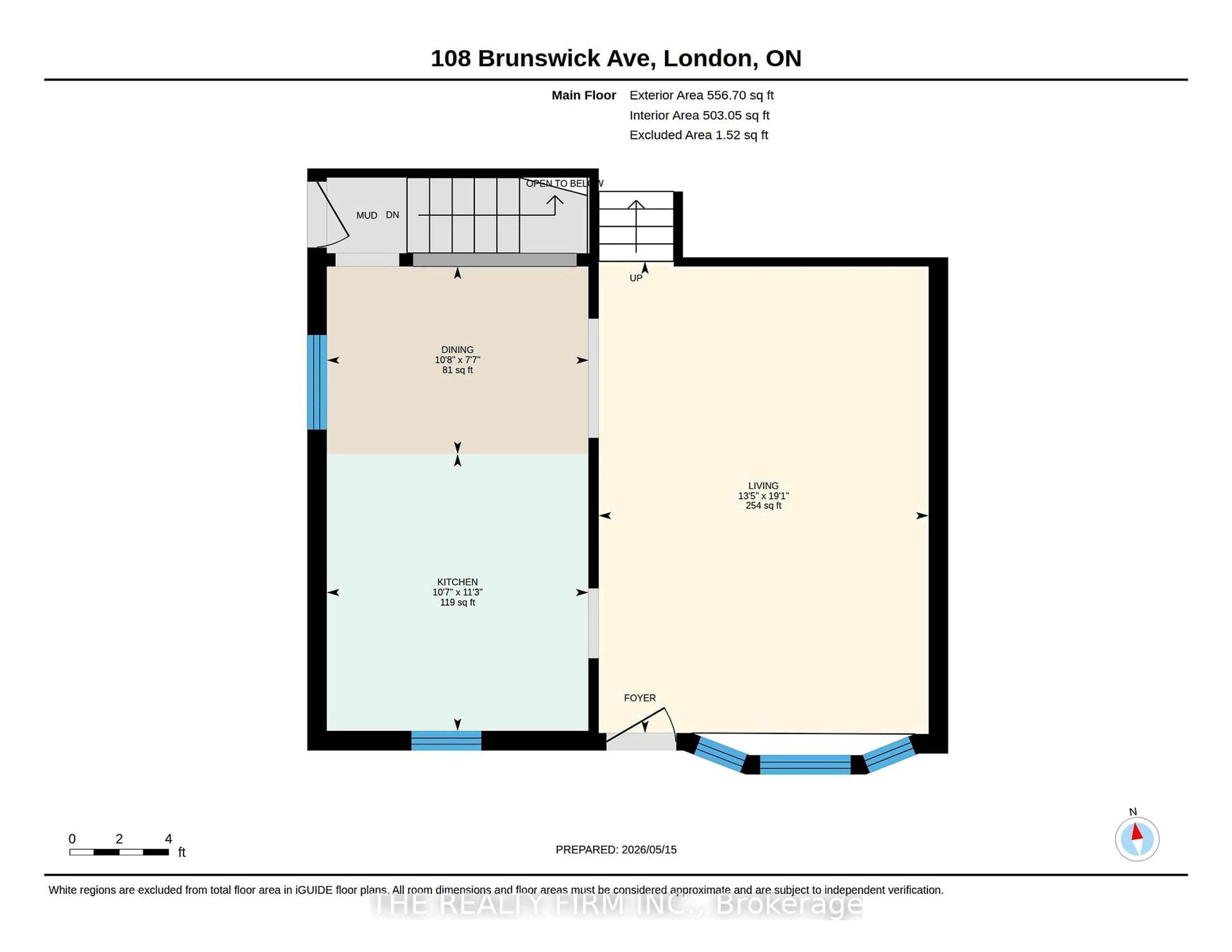 Floor plan for 108 Brunswick Ave, London North Ontario N6G 3K8