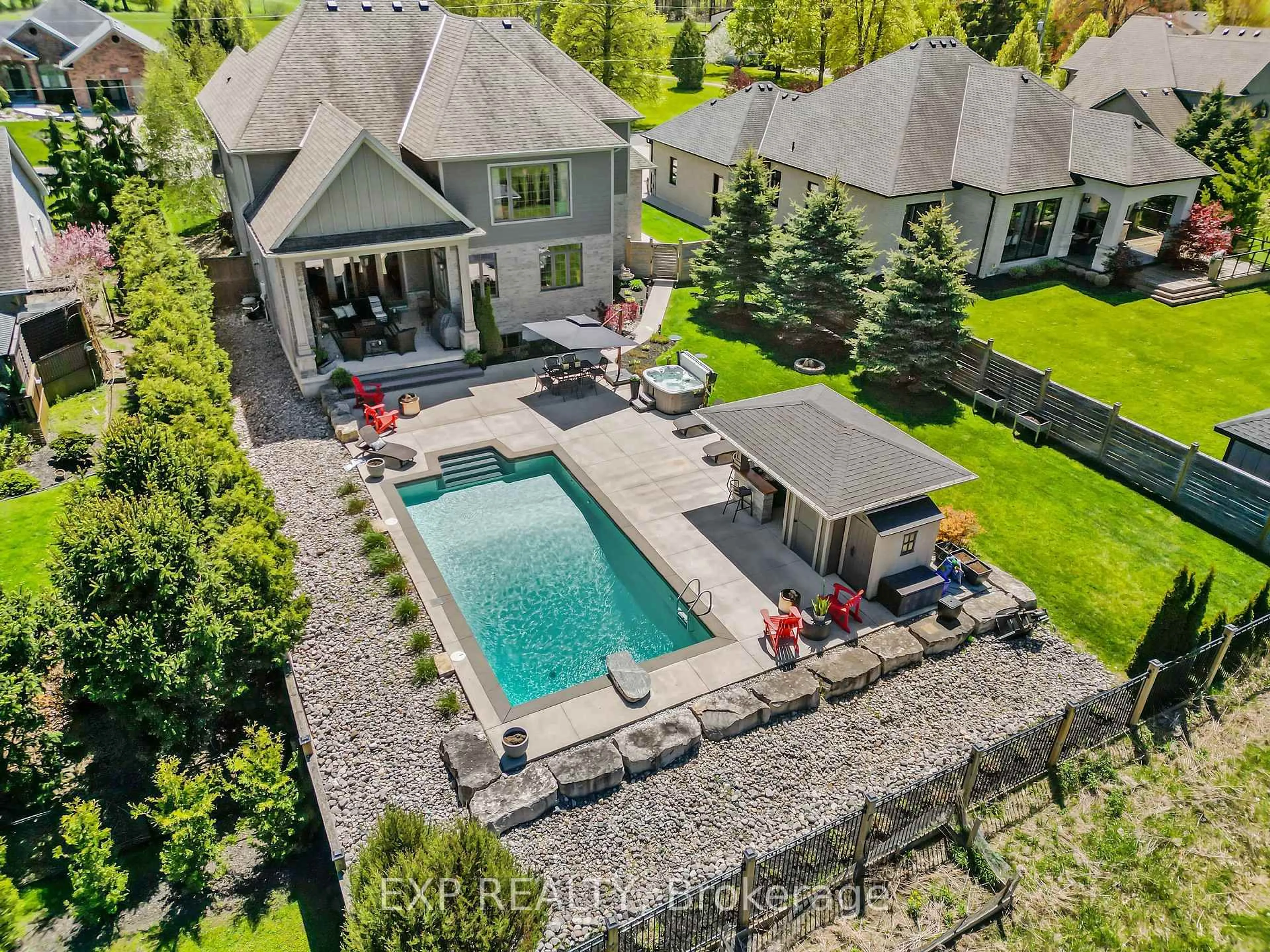 A pic from outside/outdoor area/front of a property/back of a property/a pic from drone, water/lake/river/ocean view for 119 Harris Rd, Middlesex Centre Ontario N0L 1E0