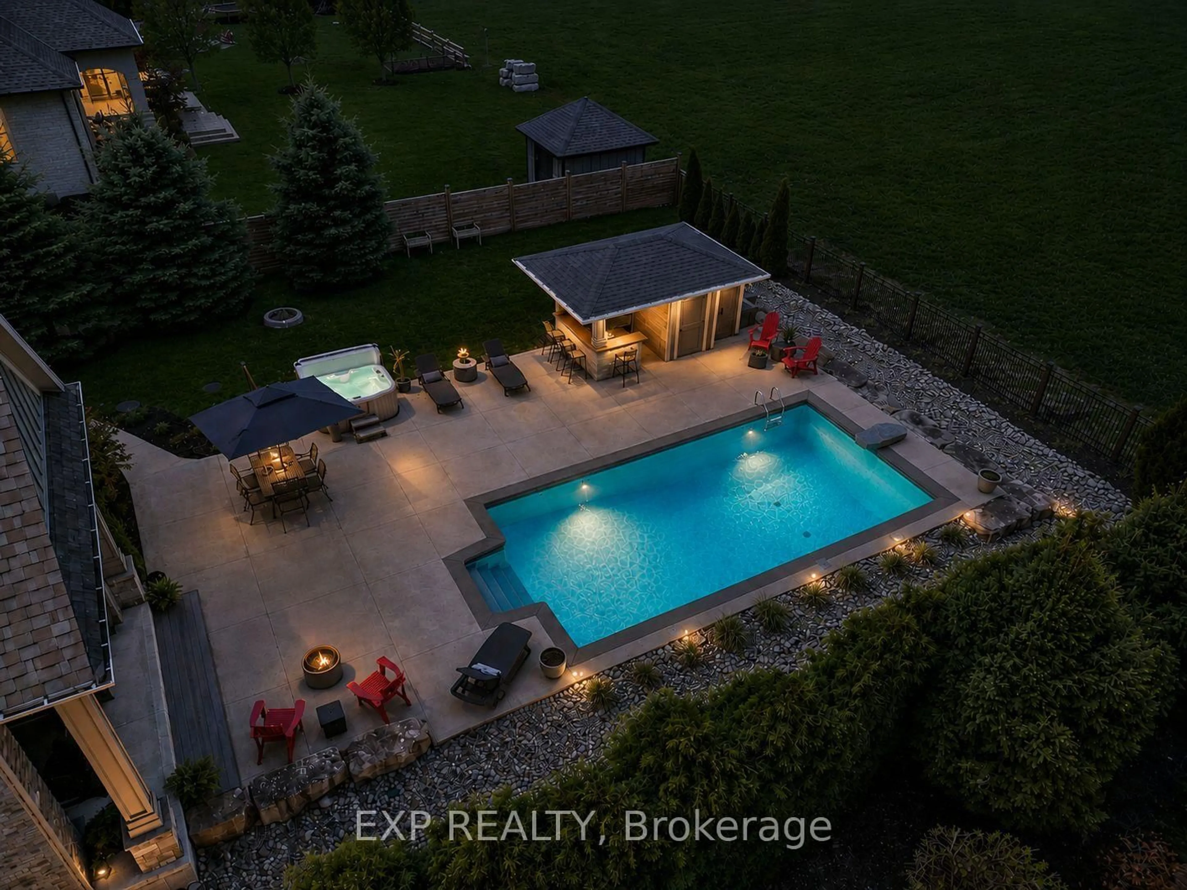 A pic from outside/outdoor area/front of a property/back of a property/a pic from drone, water/lake/river/ocean view for 119 Harris Rd, Middlesex Centre Ontario N0L 1E0