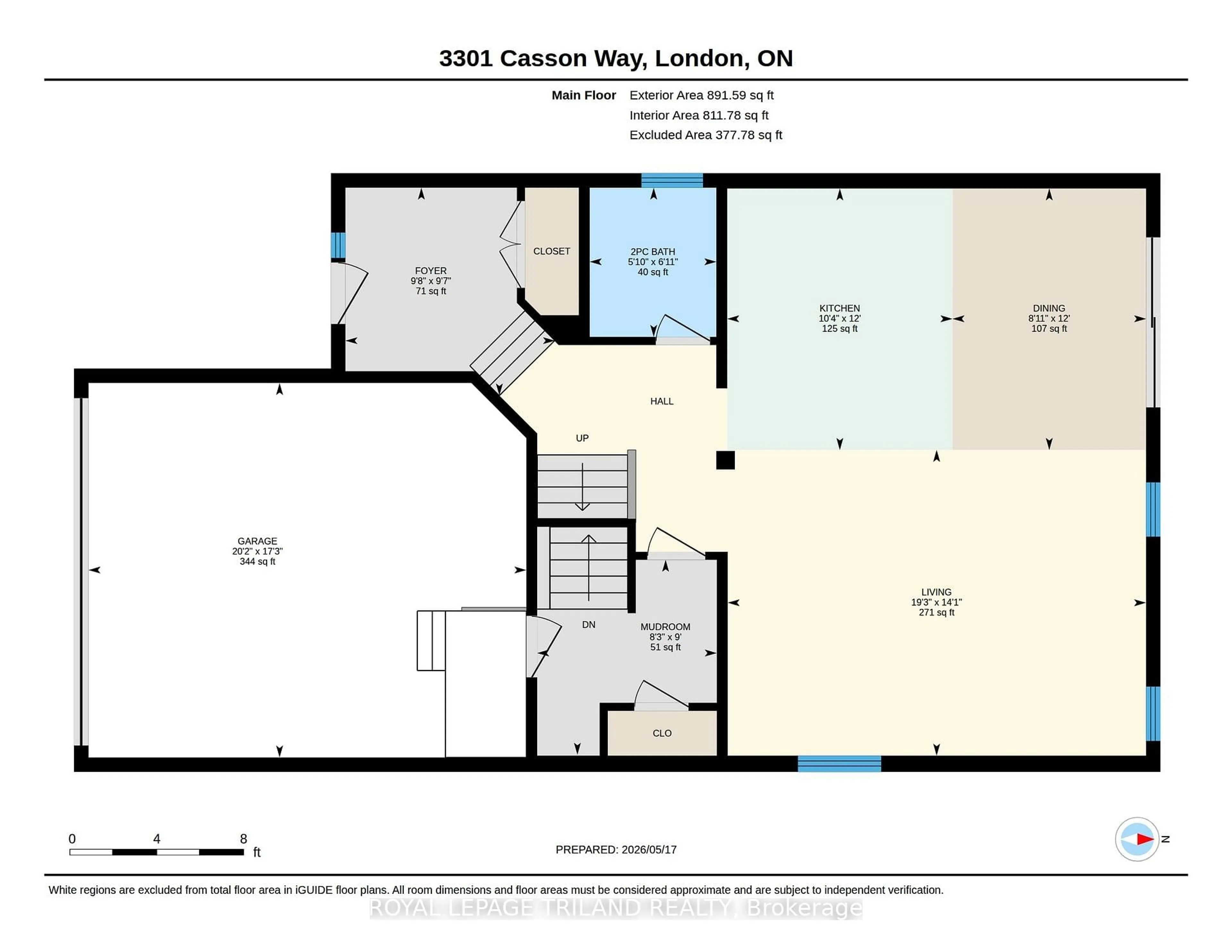 Floor plan for 3301 Casson Way, London South Ontario N6B 0B9