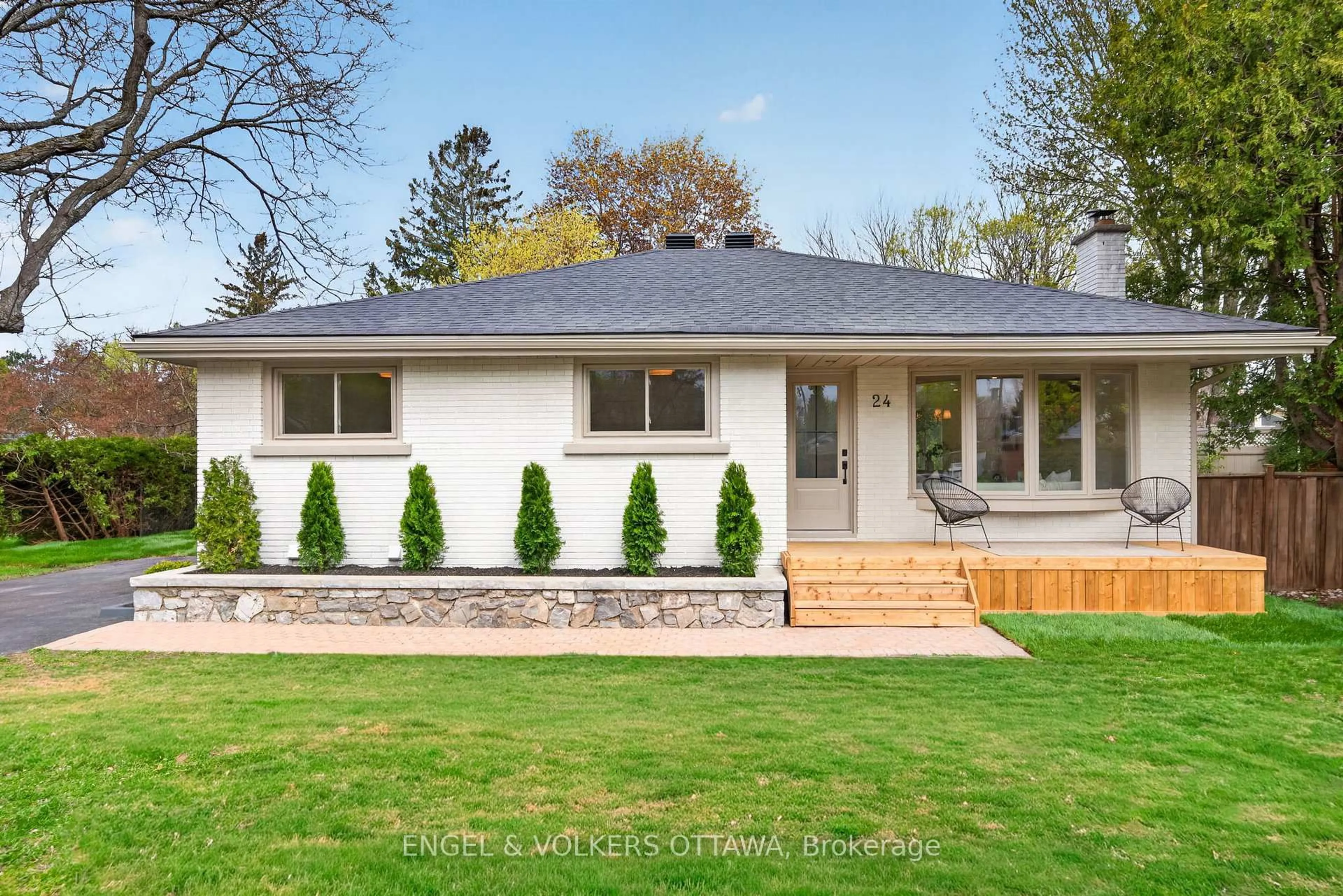 Home with vinyl exterior material, street for 24 Roundhay Dr, Ottawa Ontario K2G 1B5