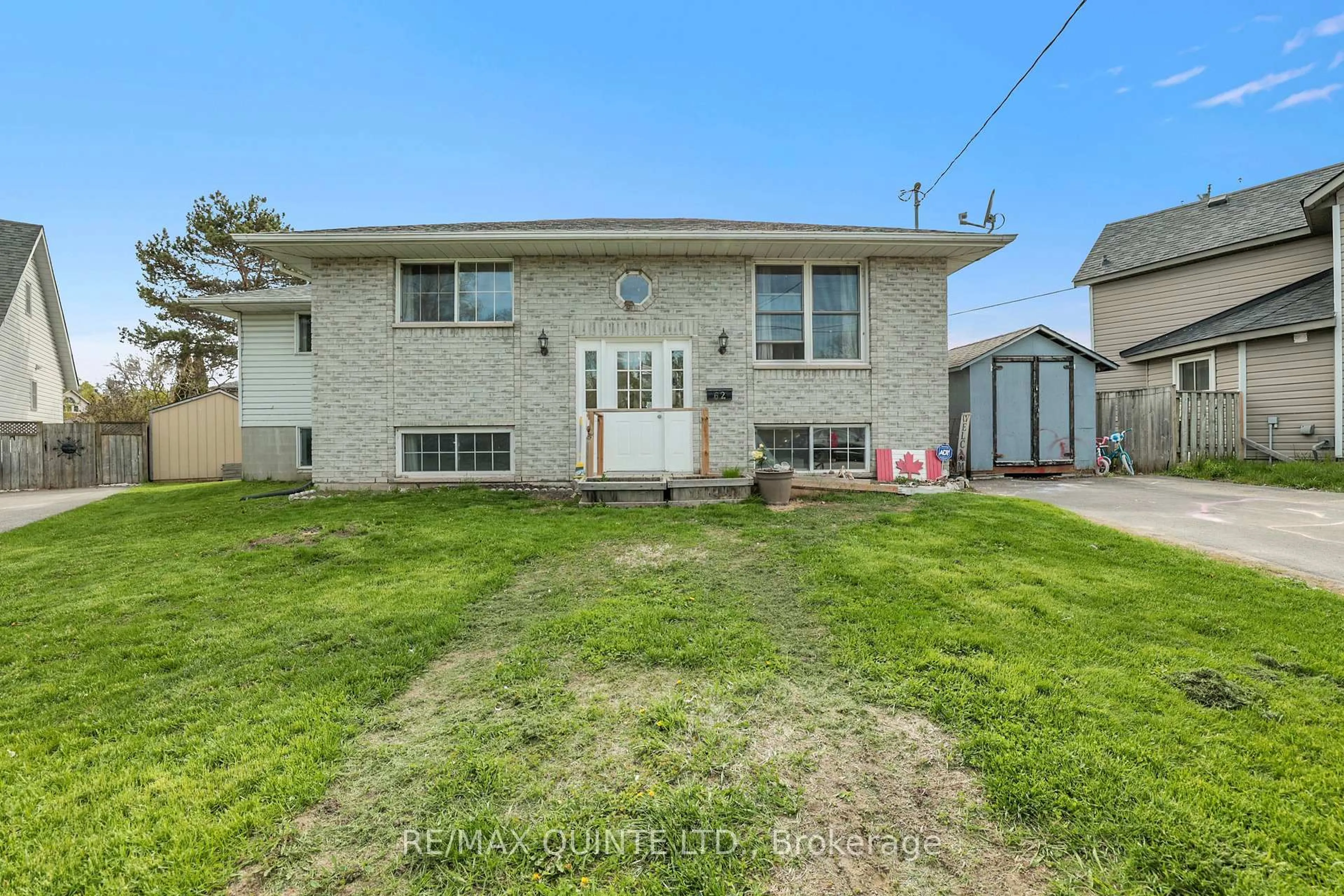 A pic from outside/outdoor area/front of a property/back of a property/a pic from drone, unknown for 62 Dufferin Ave, Quinte West Ontario K8V 5C9