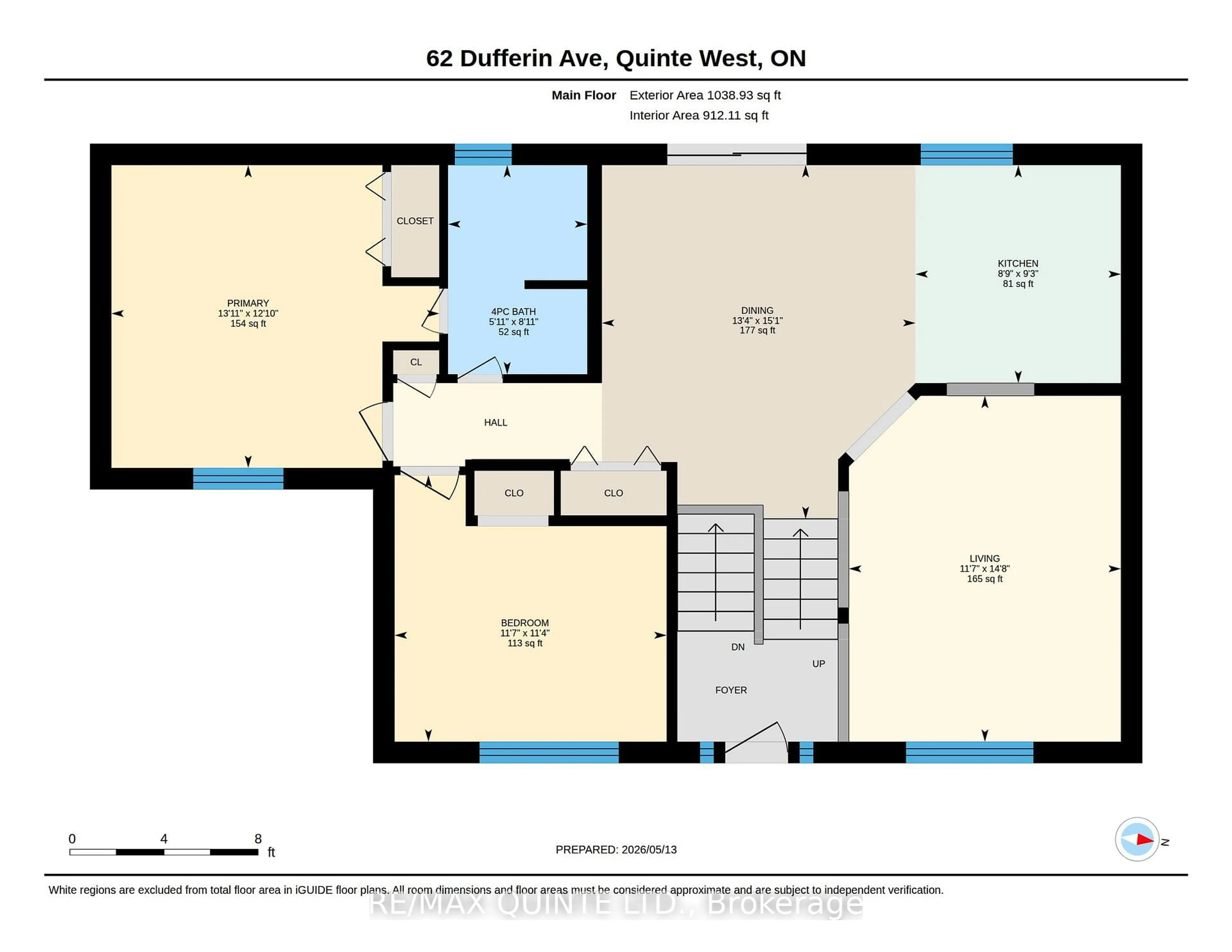 Floor plan for 62 Dufferin Ave, Quinte West Ontario K8V 5C9