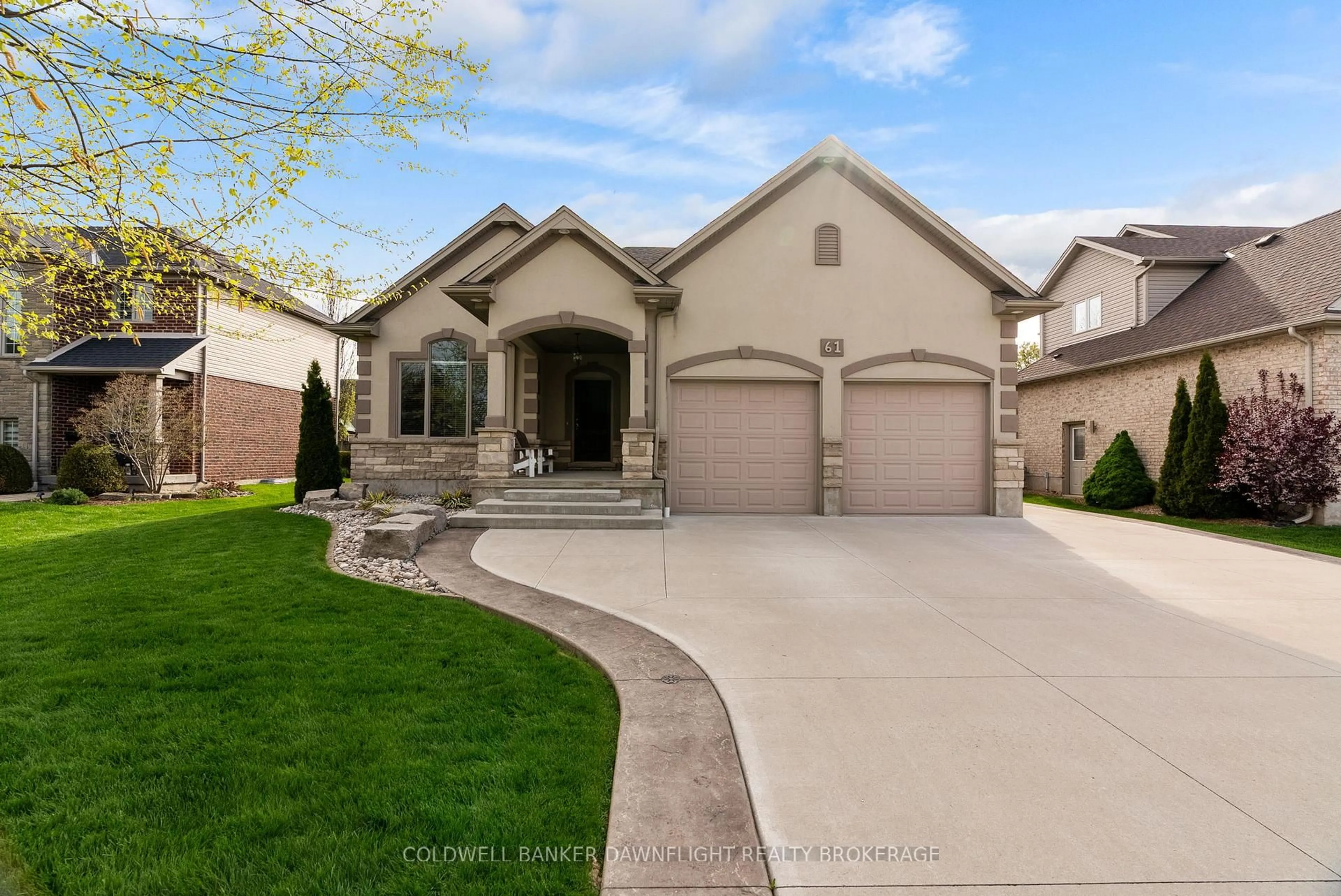 Home with brick exterior material, street for 61 Willowridge Rd, Middlesex Centre Ontario N0M 2A0