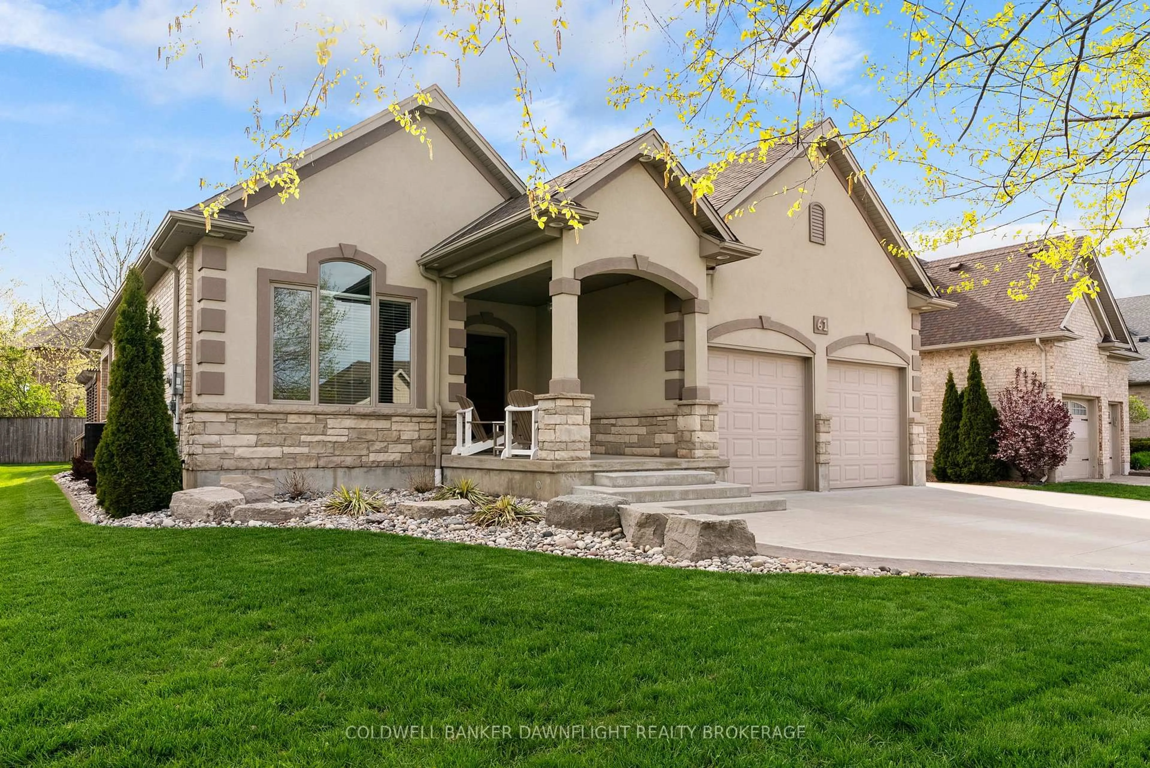 Home with brick exterior material, street for 61 Willowridge Rd, Middlesex Centre Ontario N0M 2A0