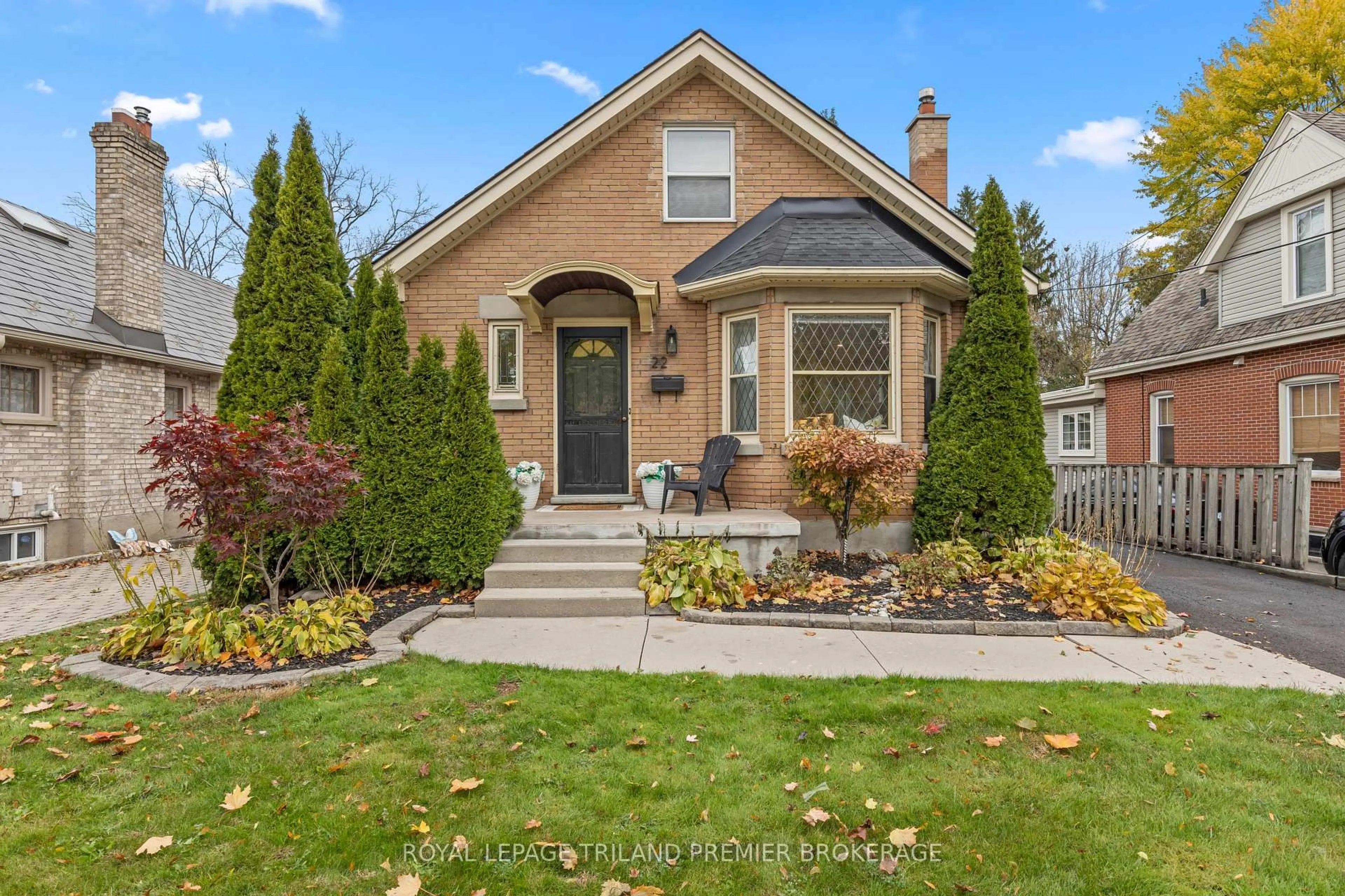 Home with brick exterior material, street for 22 Briscoe St, London South Ontario N6C 1W9