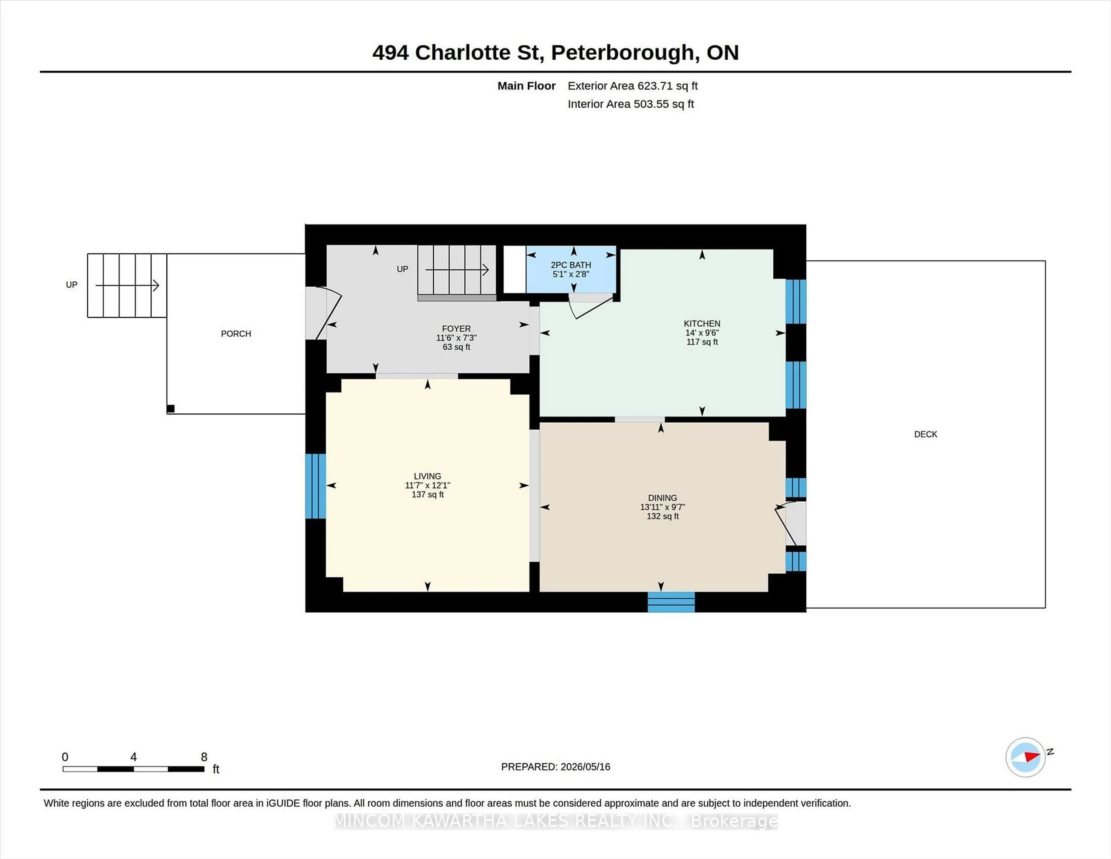 Floor plan for 494 Charlotte St, Peterborough Ontario K9J 2W3