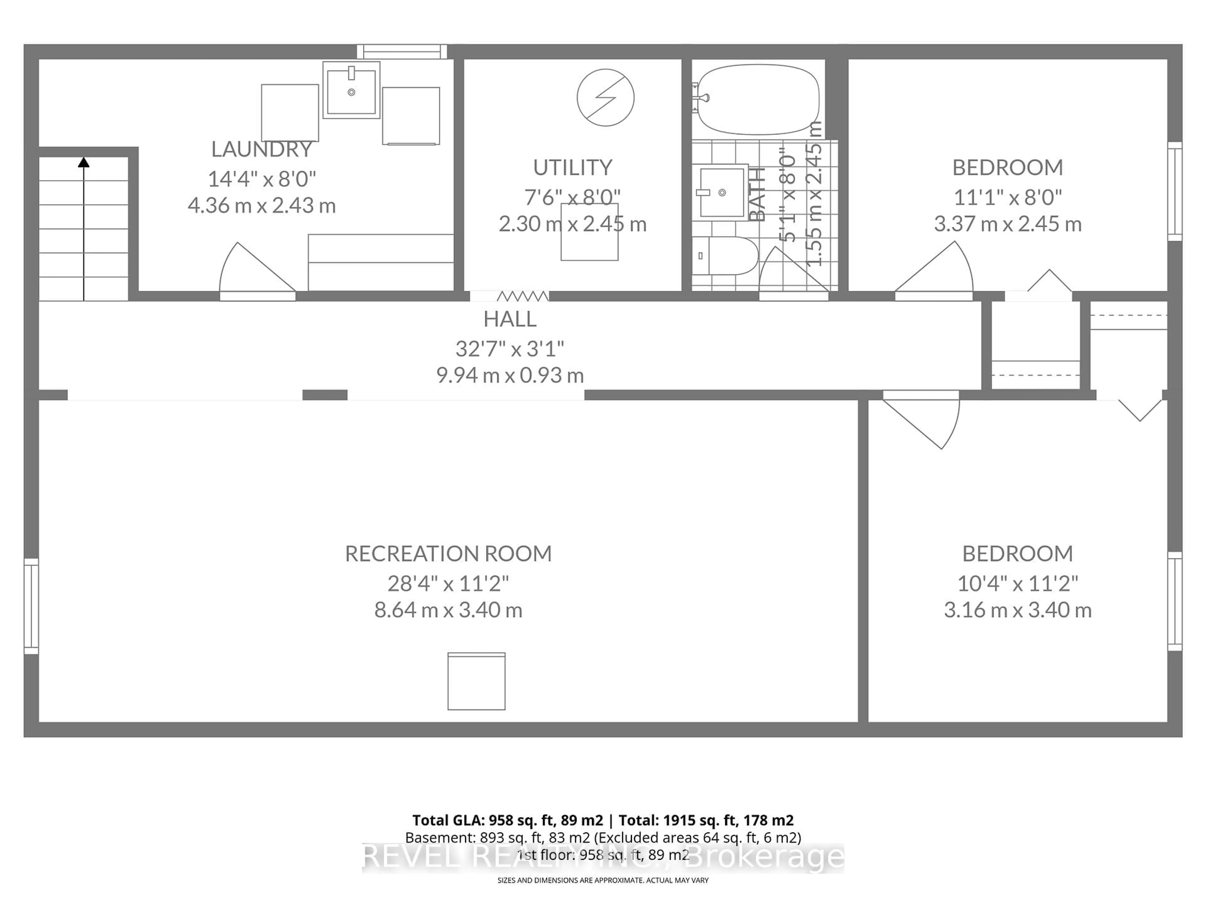 Floor plan for 36 Hamilton Ave, Brantford Ontario N3S 6Z9