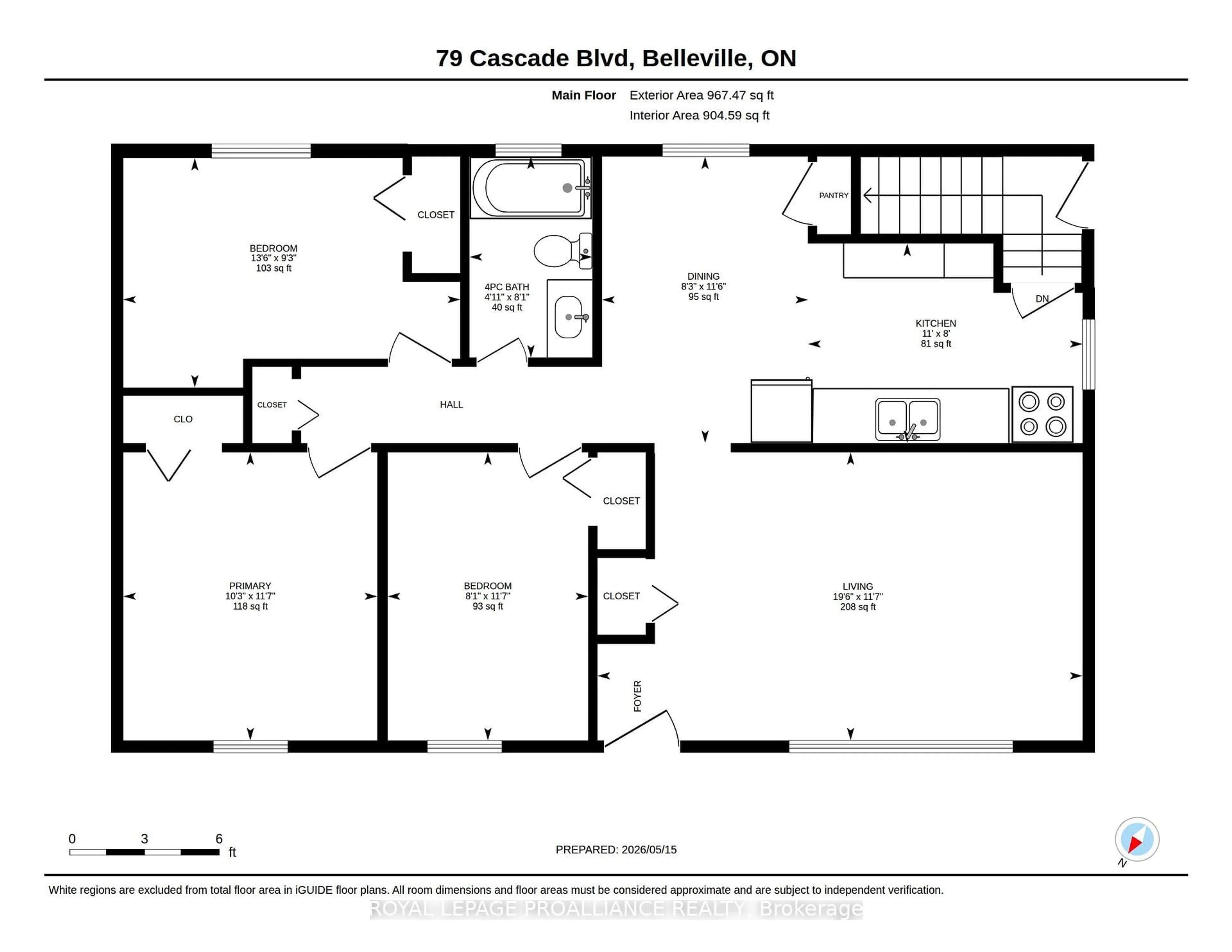 Floor plan for 79 Cascade Blvd, Belleville Ontario K8P 4L6