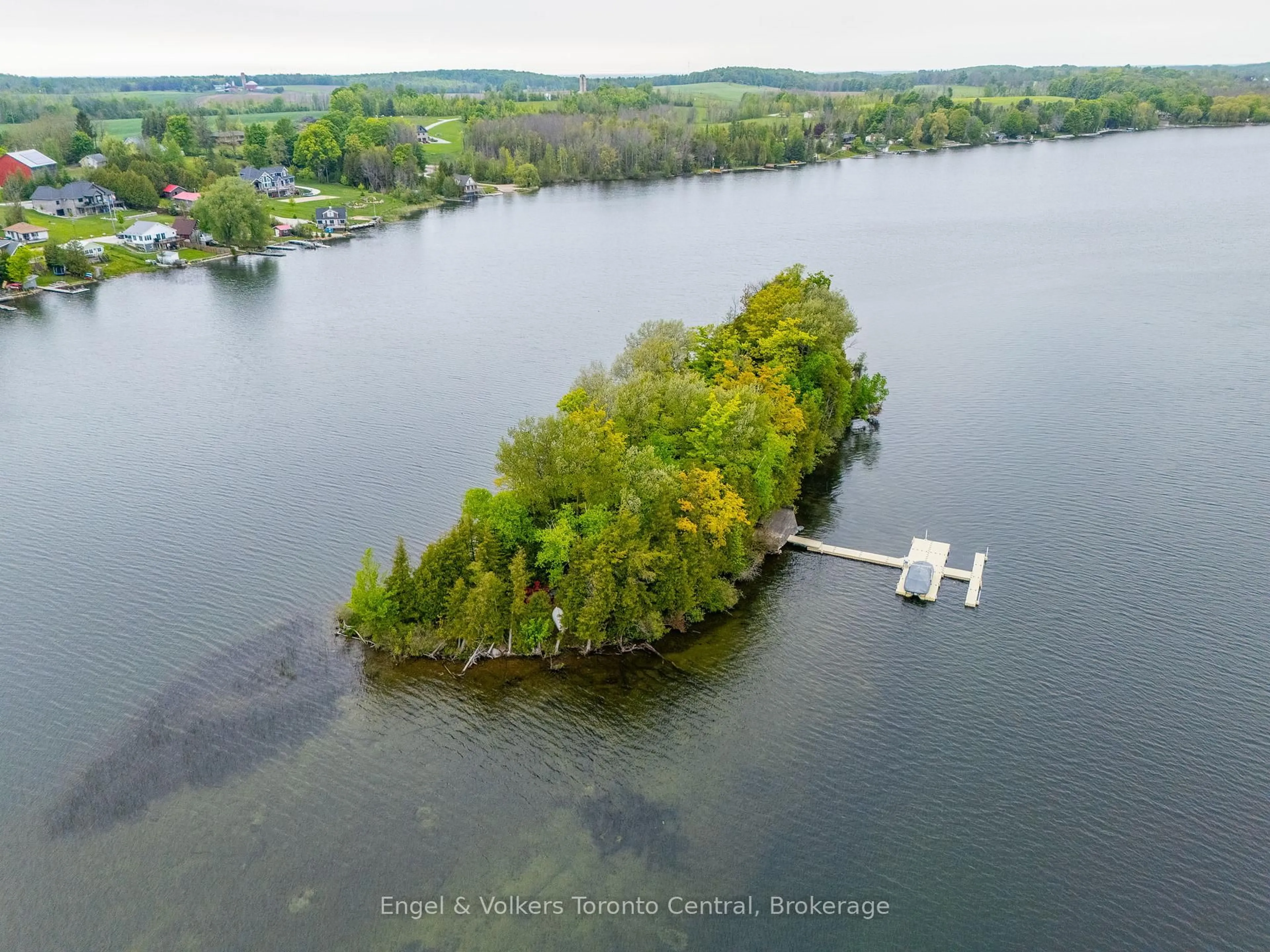 A pic from outside/outdoor area/front of a property/back of a property/a pic from drone, water/lake/river/ocean view for 14 Victoria Island, South Bruce Peninsula Ontario N0H 1H0