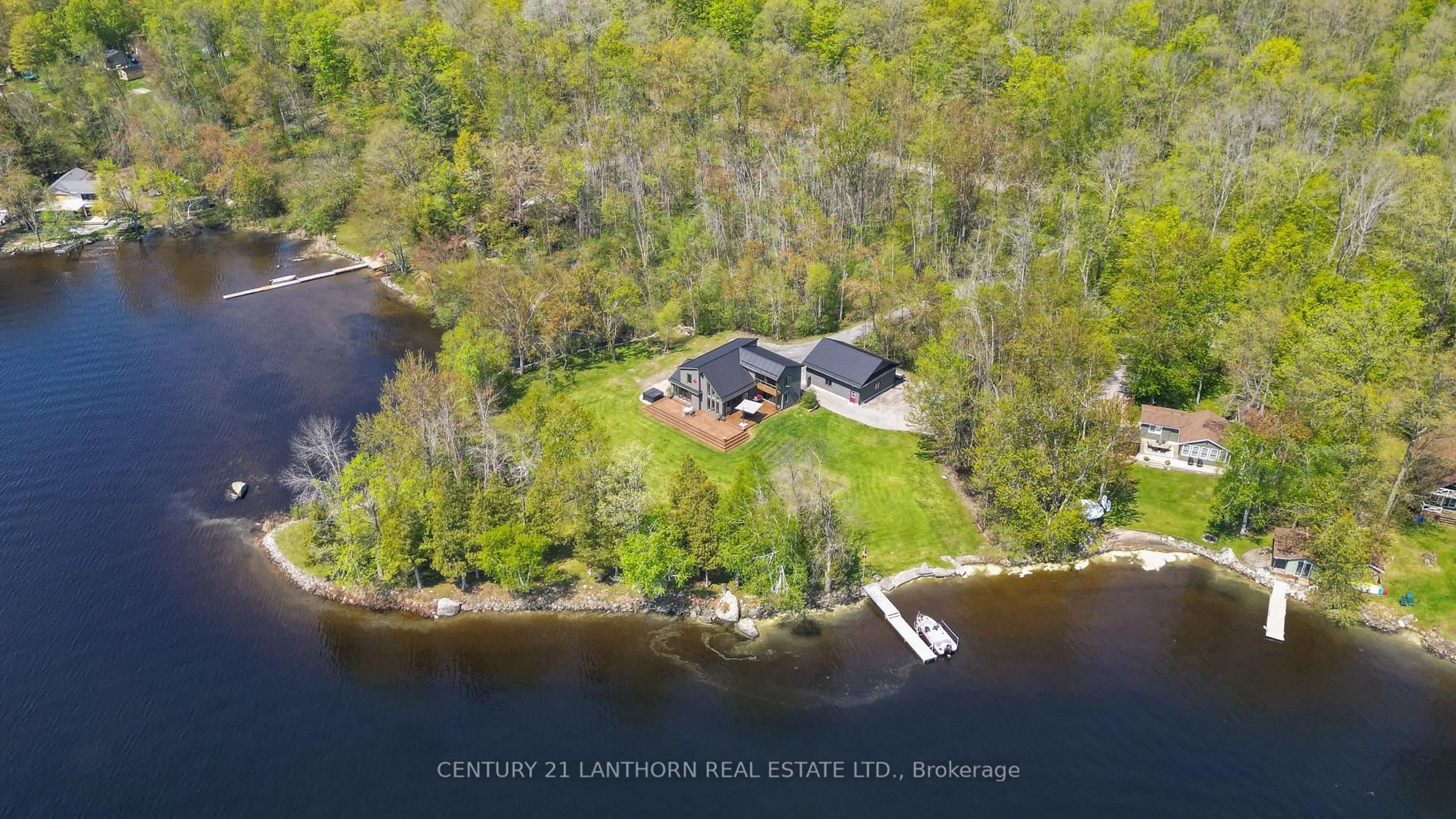 A pic from outside/outdoor area/front of a property/back of a property/a pic from drone, water/lake/river/ocean view for 1027 Cook Rd, Limoges Ontario K0K 2M0