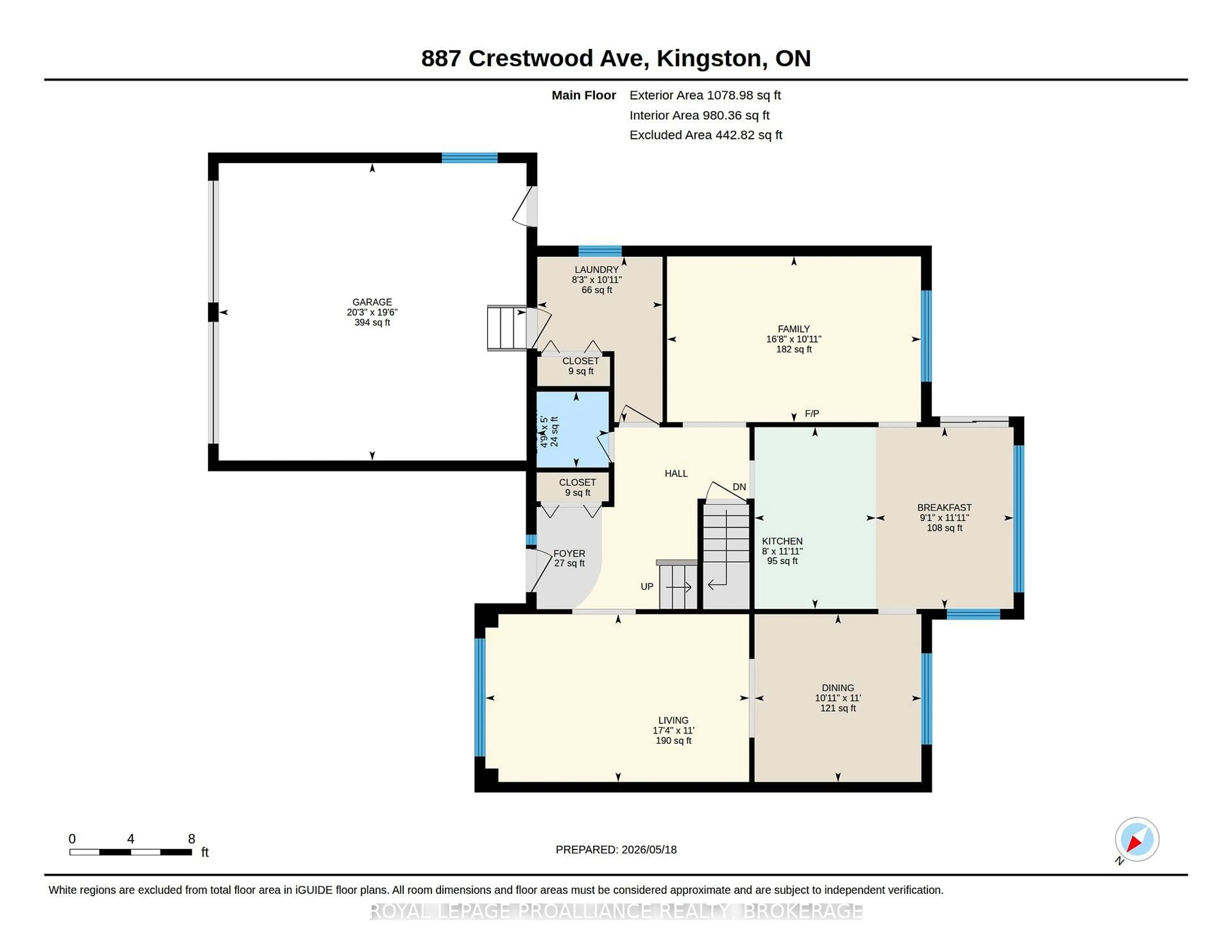 Floor plan for 887 Crestwood Ave, Kingston Ontario K7P 1S7