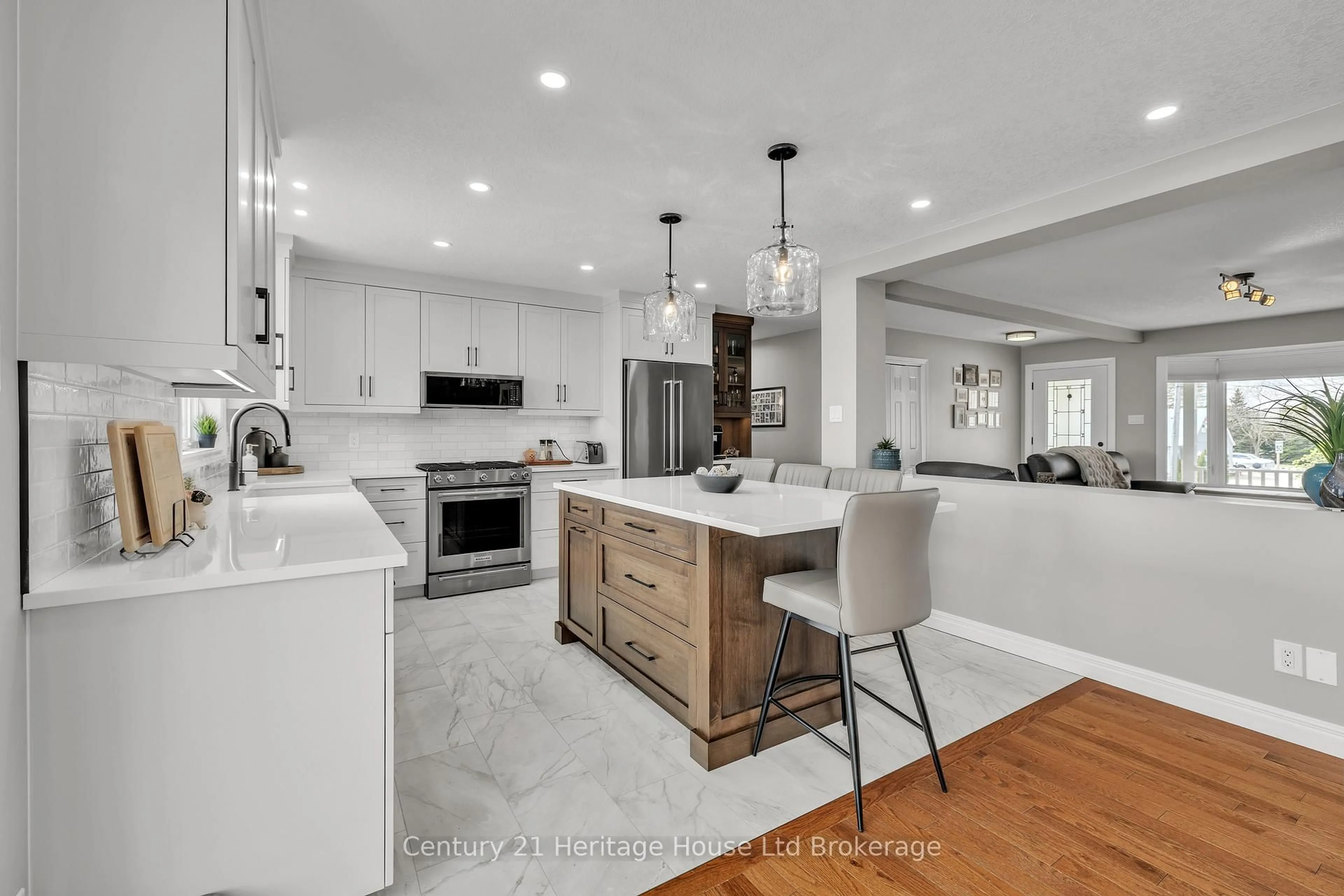 Open concept kitchen, ceramic/tile floor for 116 Baird St, Blandford-Blenheim Ontario N0J 1B0