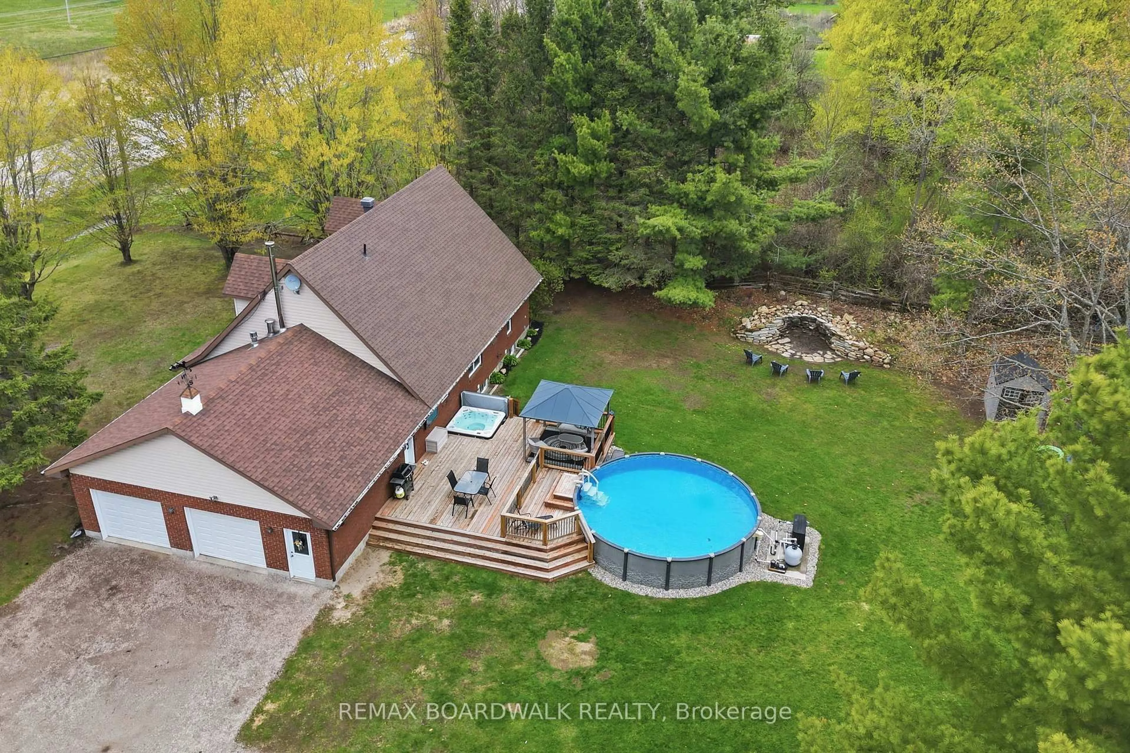 A pic from outside/outdoor area/front of a property/back of a property/a pic from drone, water/lake/river/ocean view for 1903 Christie Lake Rd, Perth Ontario K7H 3C6
