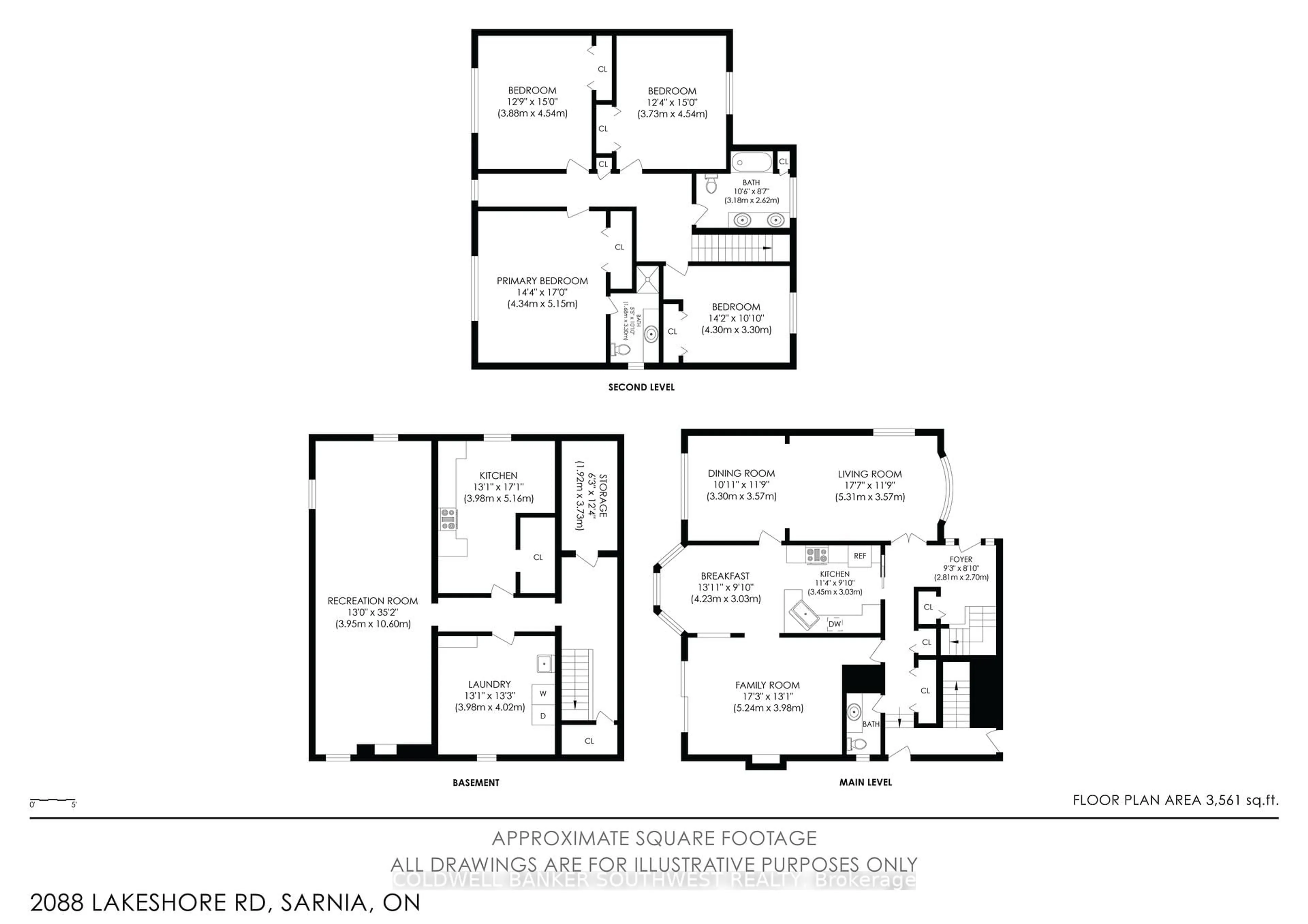 Floor plan for 2088 Lakeshore Rd, Sarnia Ontario N7T 7H6