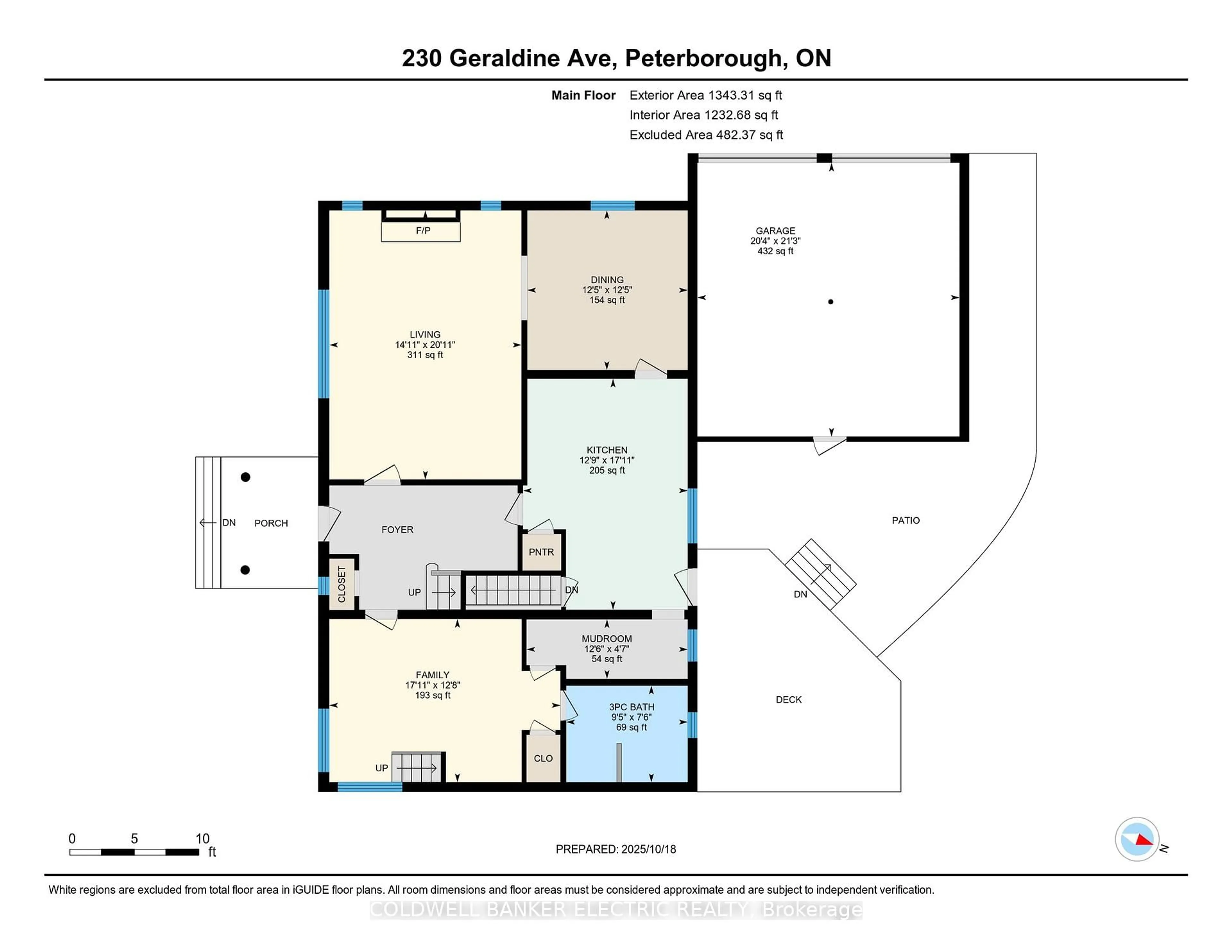 Floor plan for 230 Geraldine Ave, Peterborough Ontario K9H 4T9