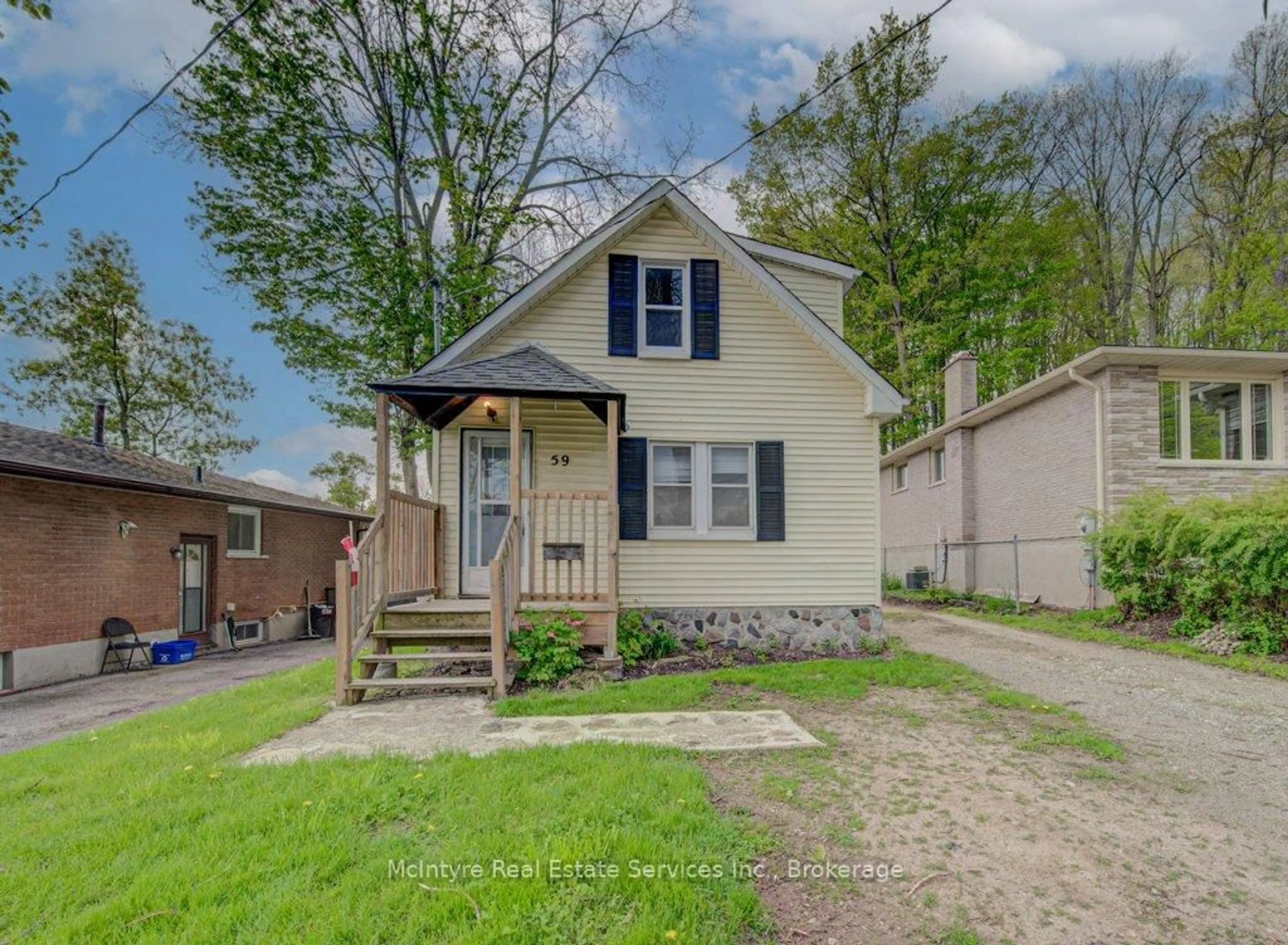 Home with vinyl exterior material, street for 59 4th Ave, Cambridge Ontario N1S 2E2