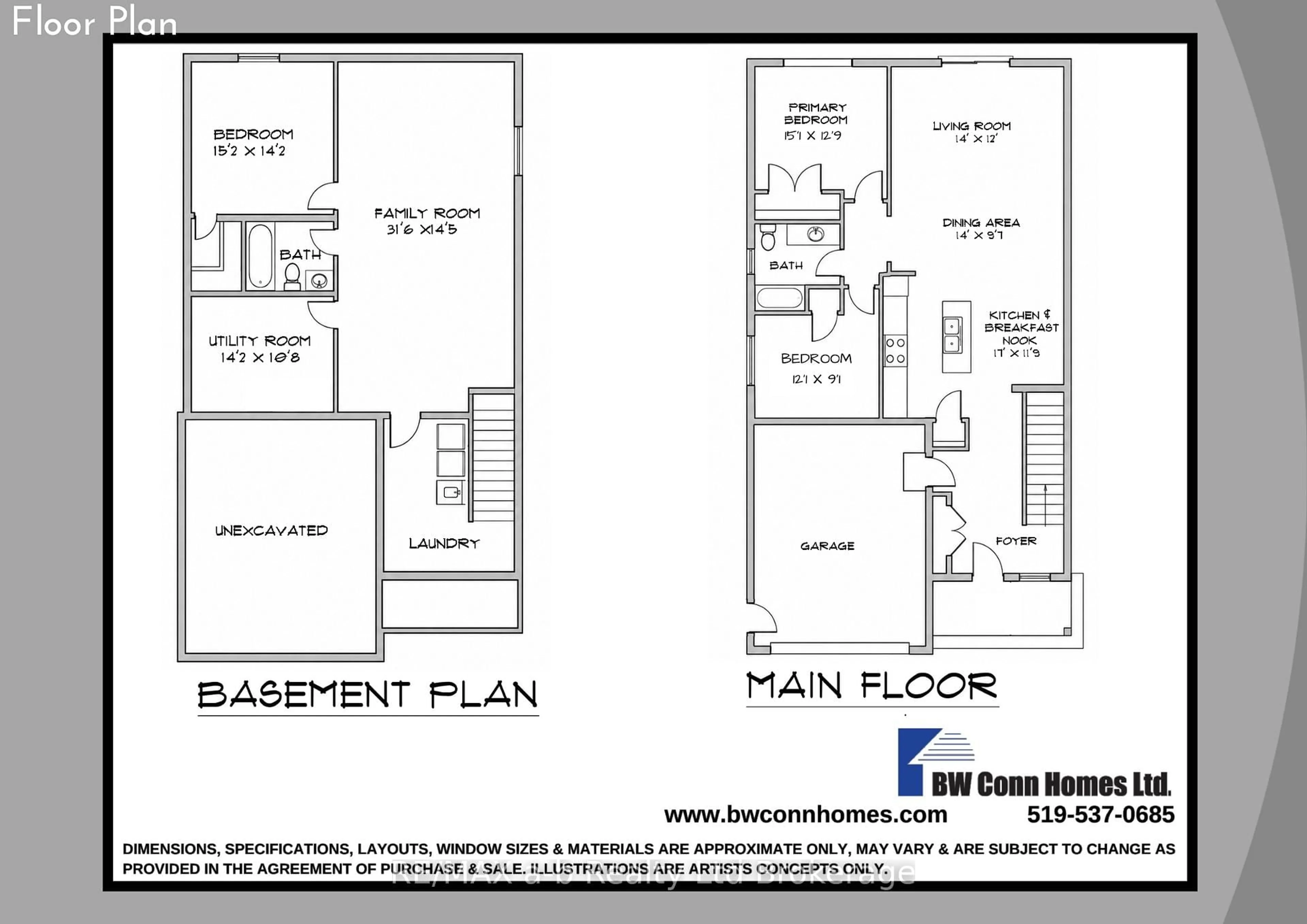 Floor plan for 45 CASH Cres, Ingersoll Ontario N5C 0E1