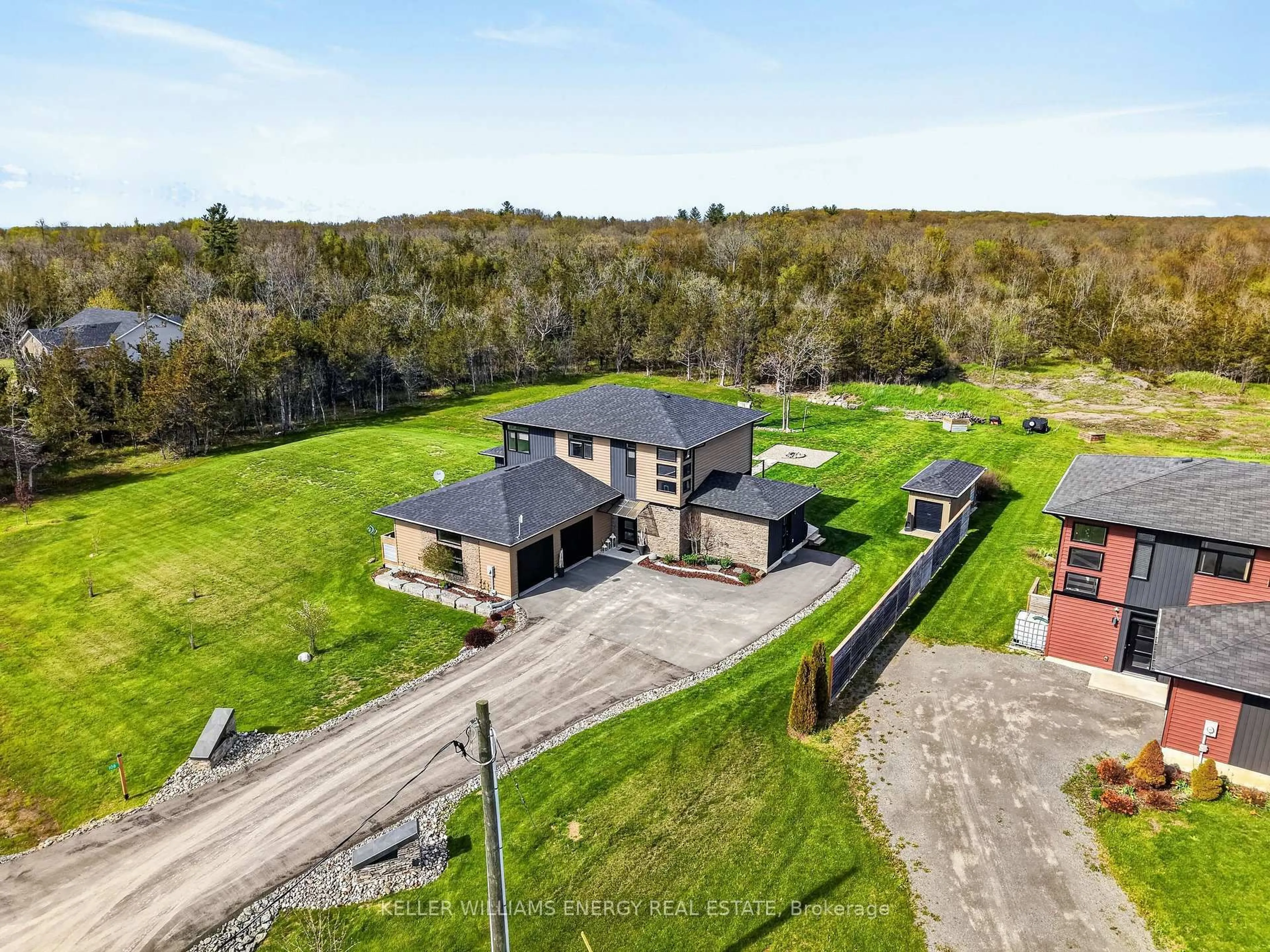 A pic from outside/outdoor area/front of a property/back of a property/a pic from drone, building for 108 Foster Rd, Prince Edward County Ontario K0K 1W0