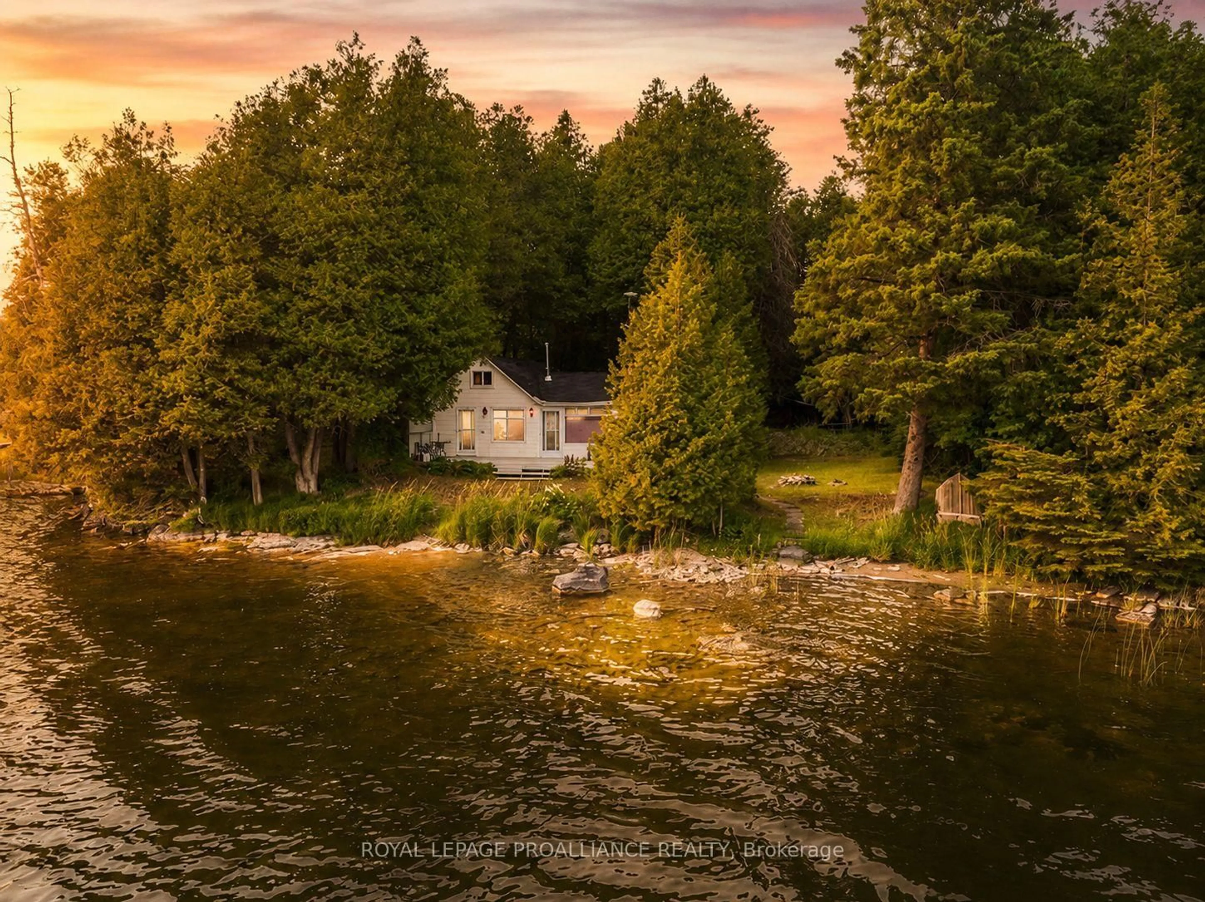 A pic from outside/outdoor area/front of a property/back of a property/a pic from drone, water/lake/river/ocean view for 1087 C Hills Lake Rd Rd, Plevna Ontario K0H 2M0