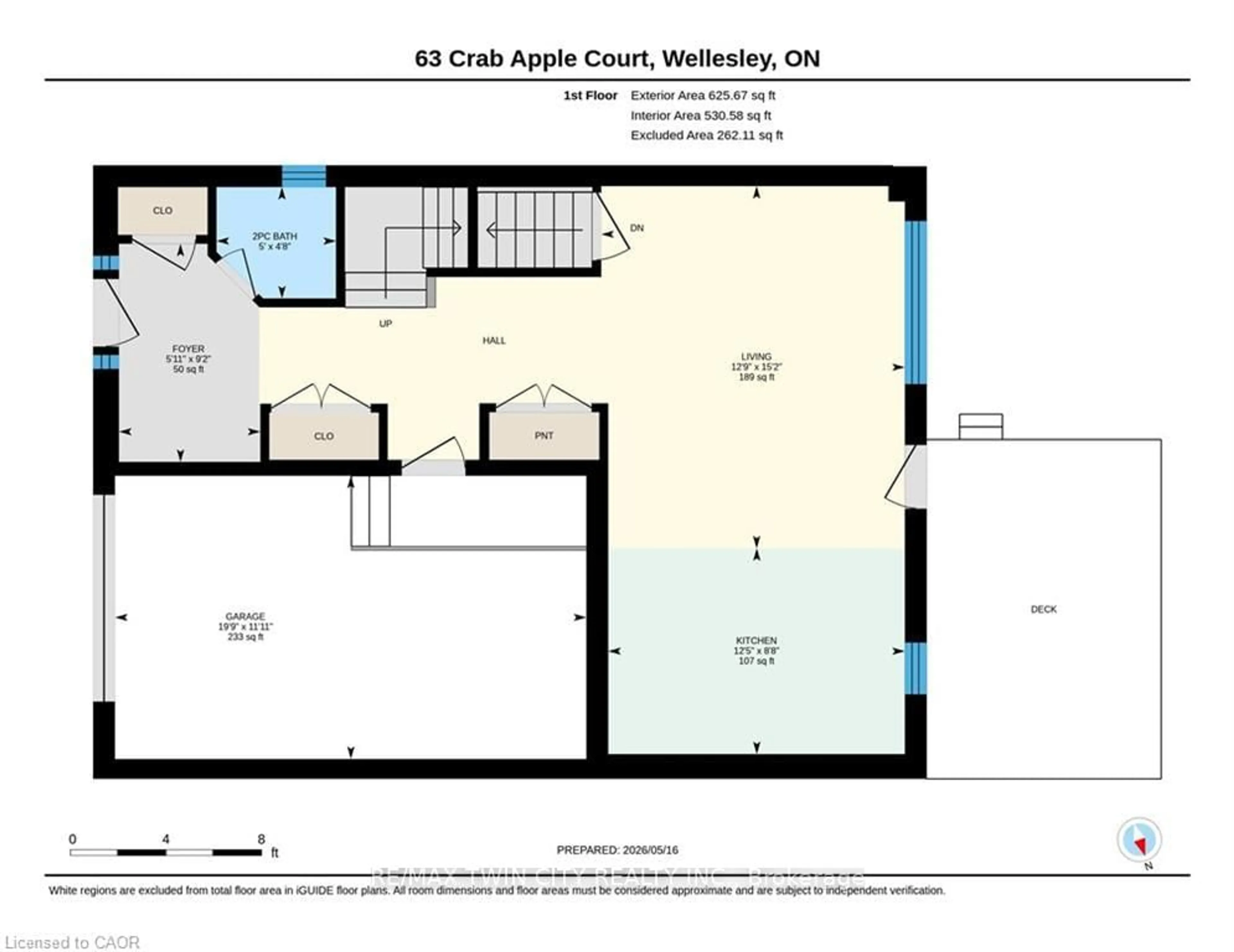 Floor plan for 63 CRAB APPLE Crt, Wellesley Ontario N0B 2T0