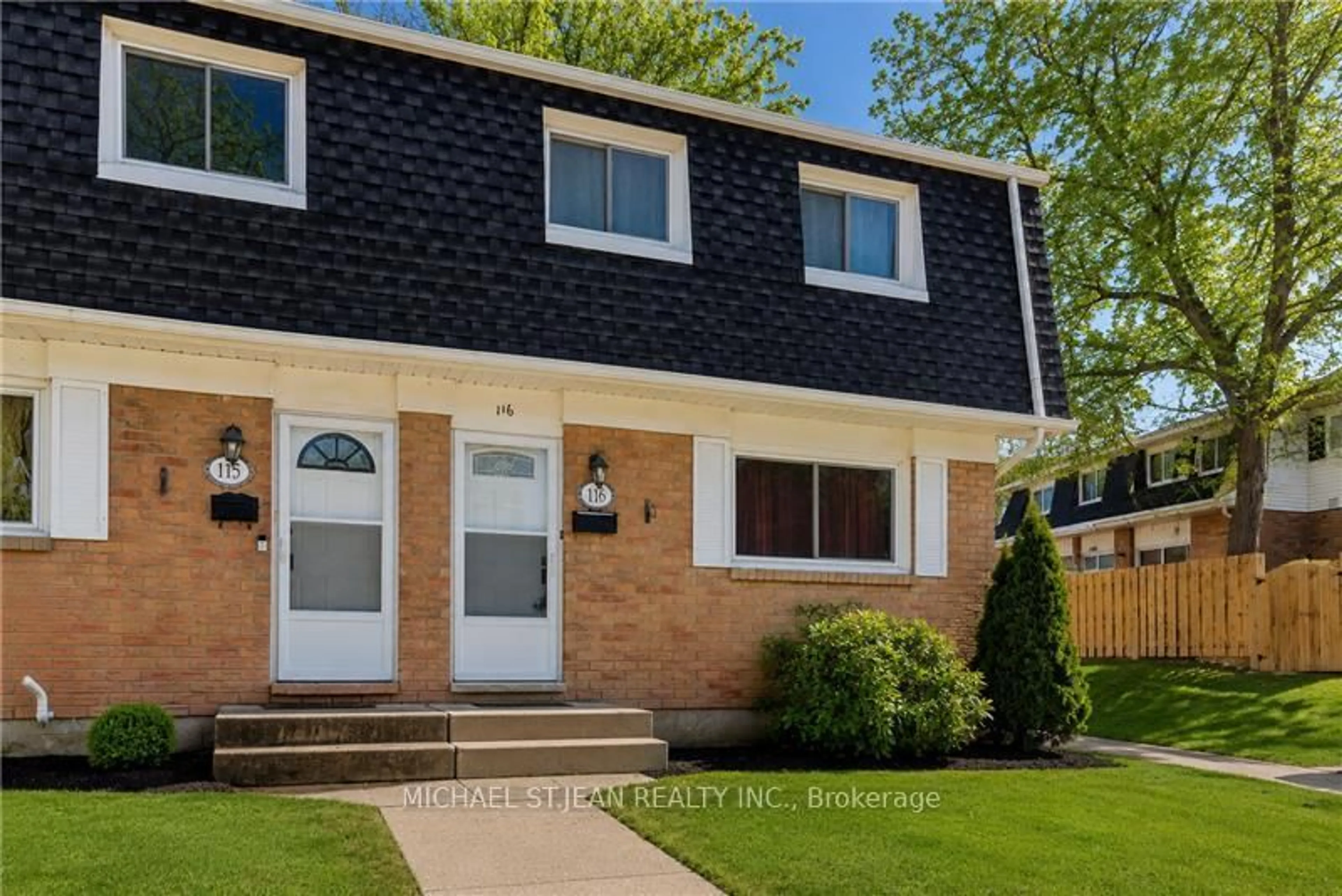 Home with brick exterior material, street for 185 Denistoun St #116, Welland Ontario L3C 6J6