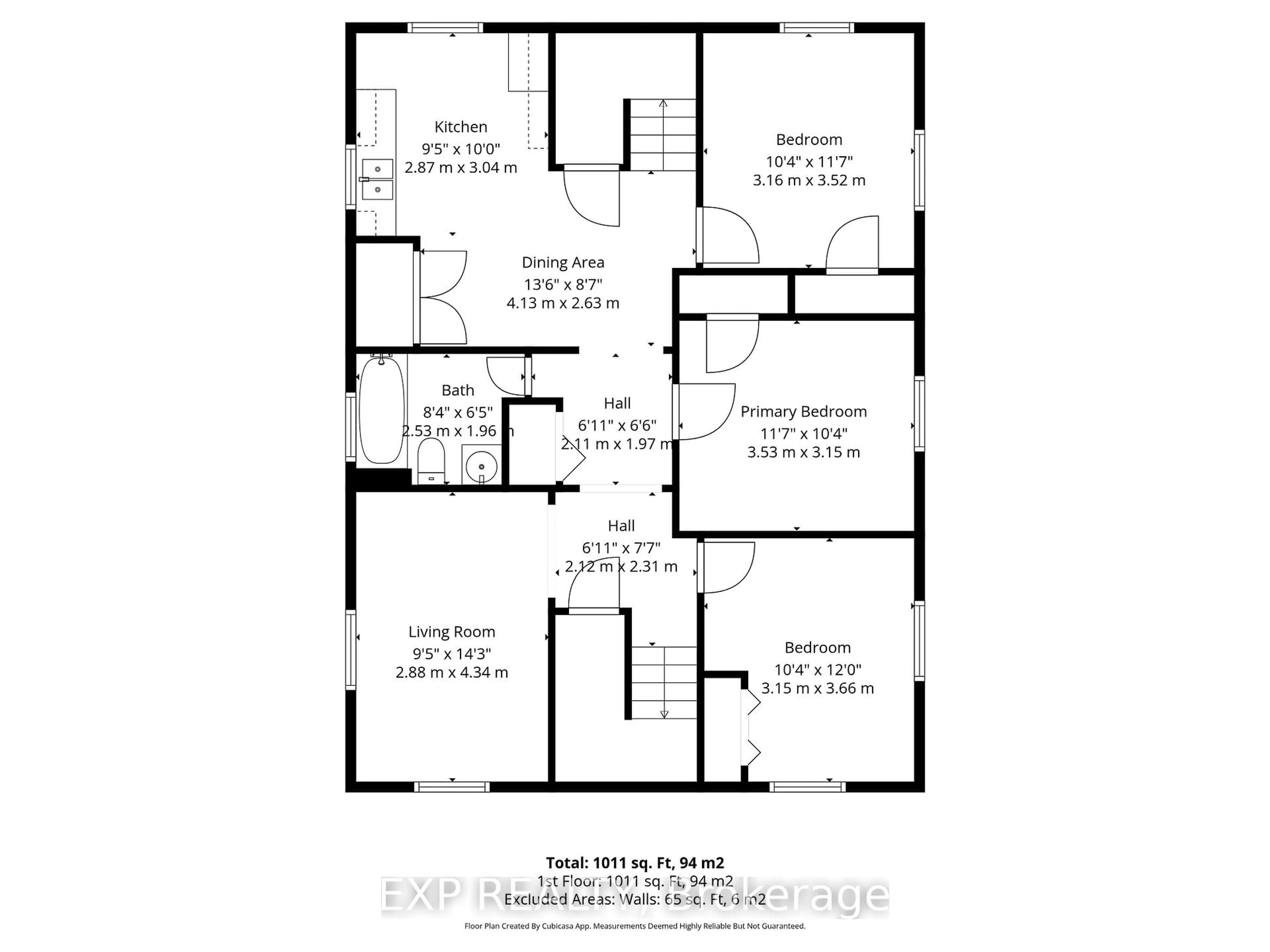 Floor plan for 1210-1212 Bedford St, Cornwall Ontario K6J 4G5