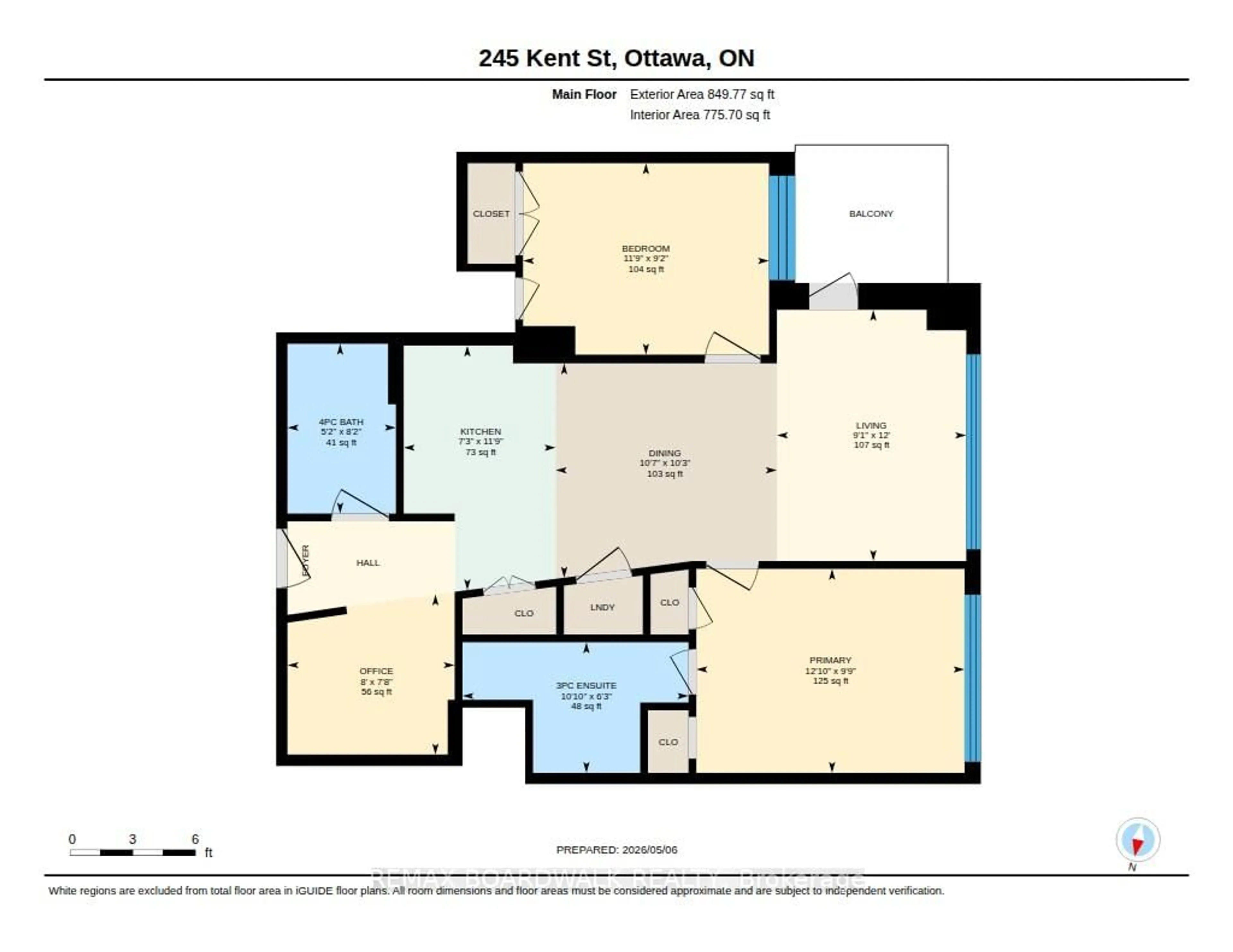 Floor plan for 245 Kent St #702, Ottawa Ontario K2P 0A5