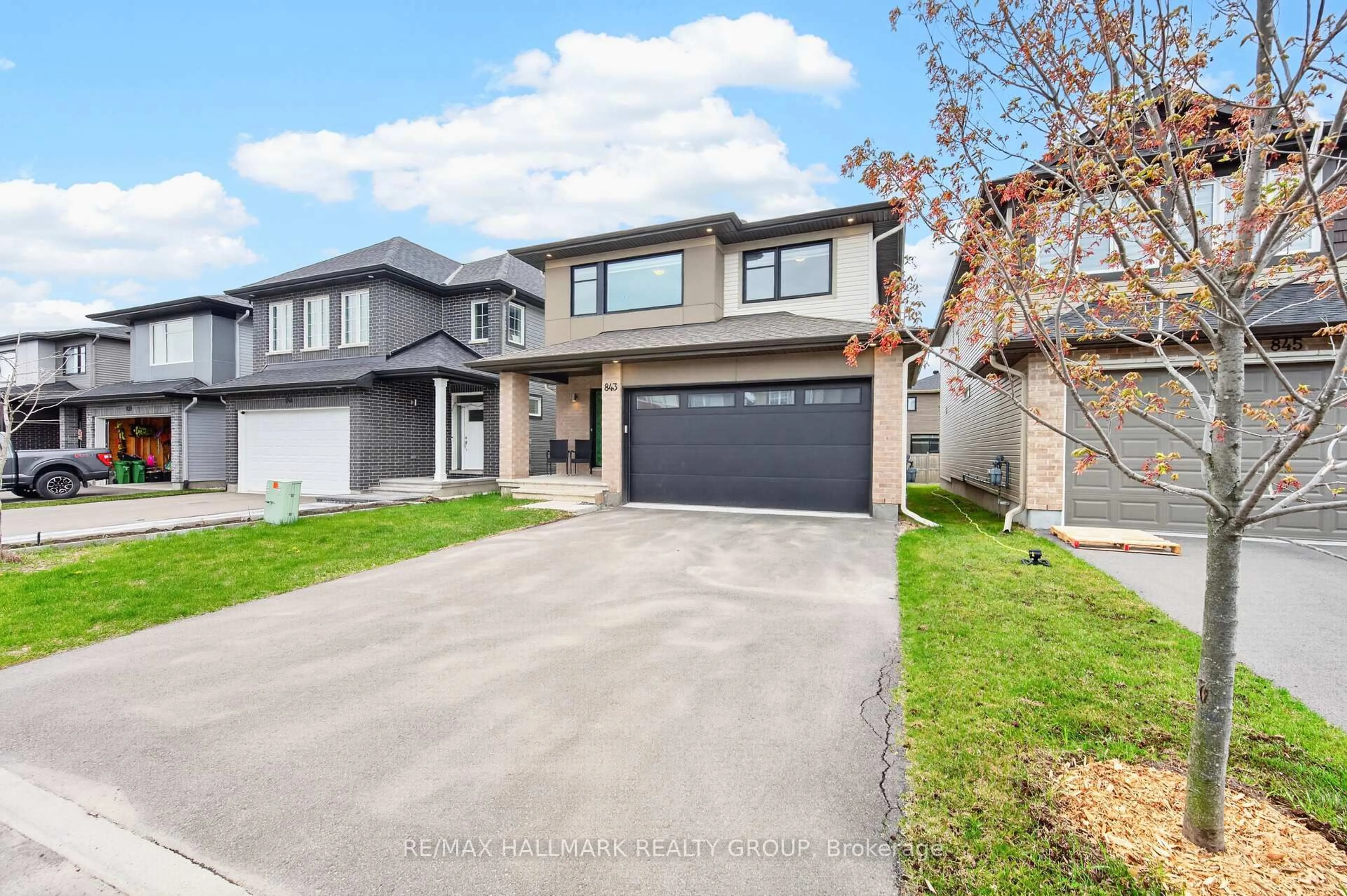 Home with brick exterior material, street for 843 Sendero Way, Ottawa Ontario K2S 2W9