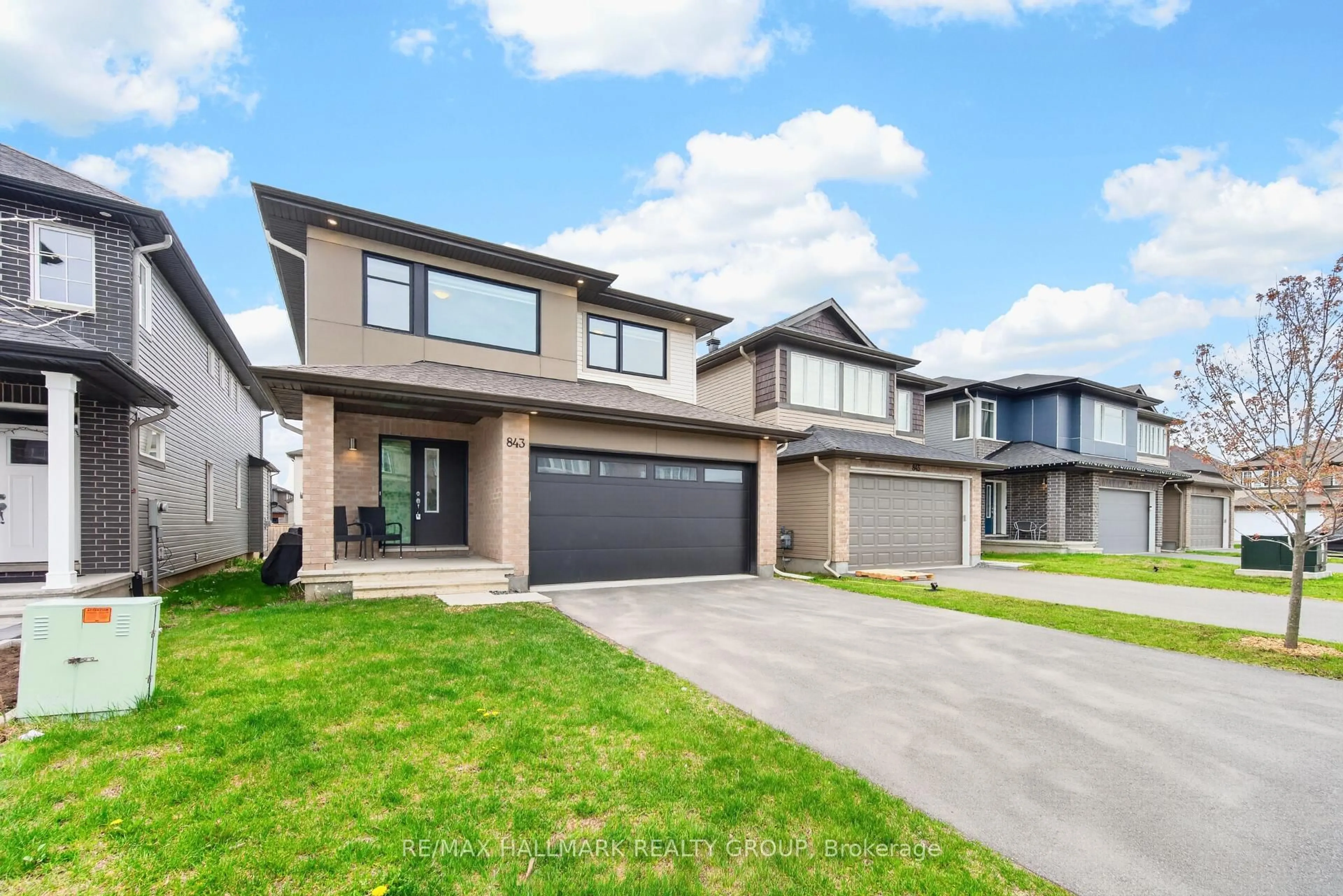 Home with brick exterior material, street for 843 Sendero Way, Ottawa Ontario K2S 2W9