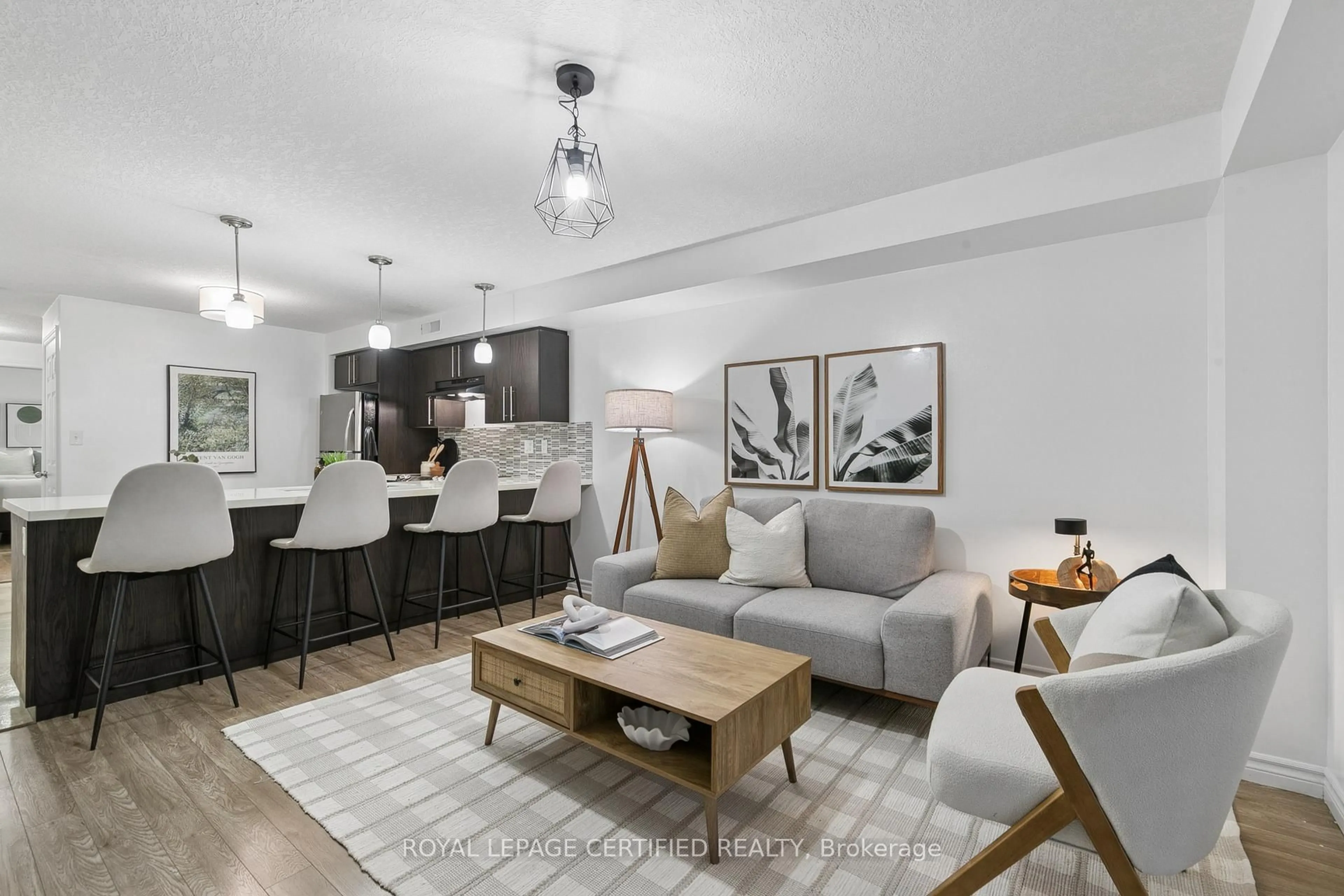 Living room with furniture, unknown for 35 Mountford Dr #60, Guelph Ontario N1E 0G6