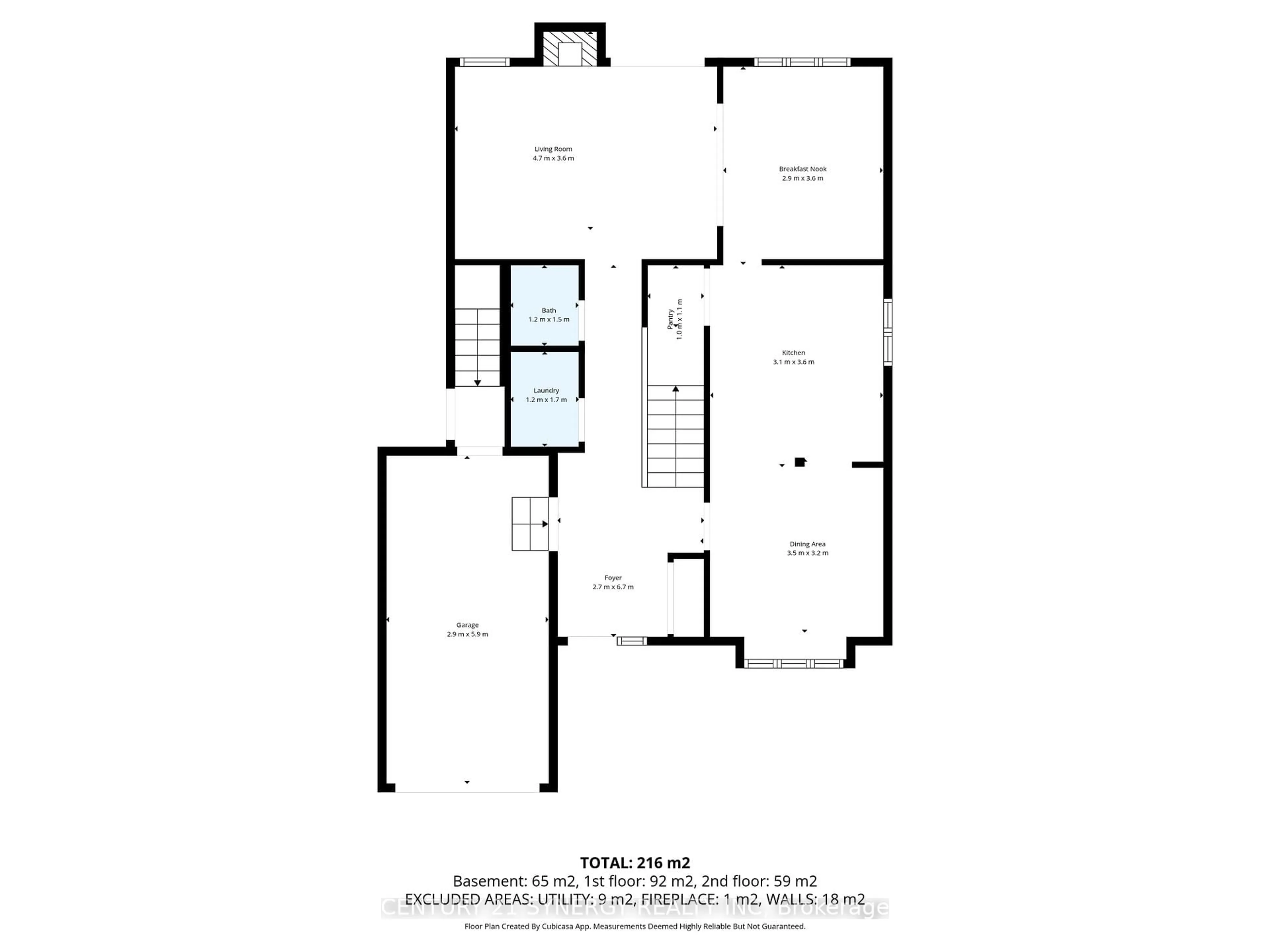 Floor plan for 1728 Teakdale Ave, Ottawa Ontario K1C 6M7