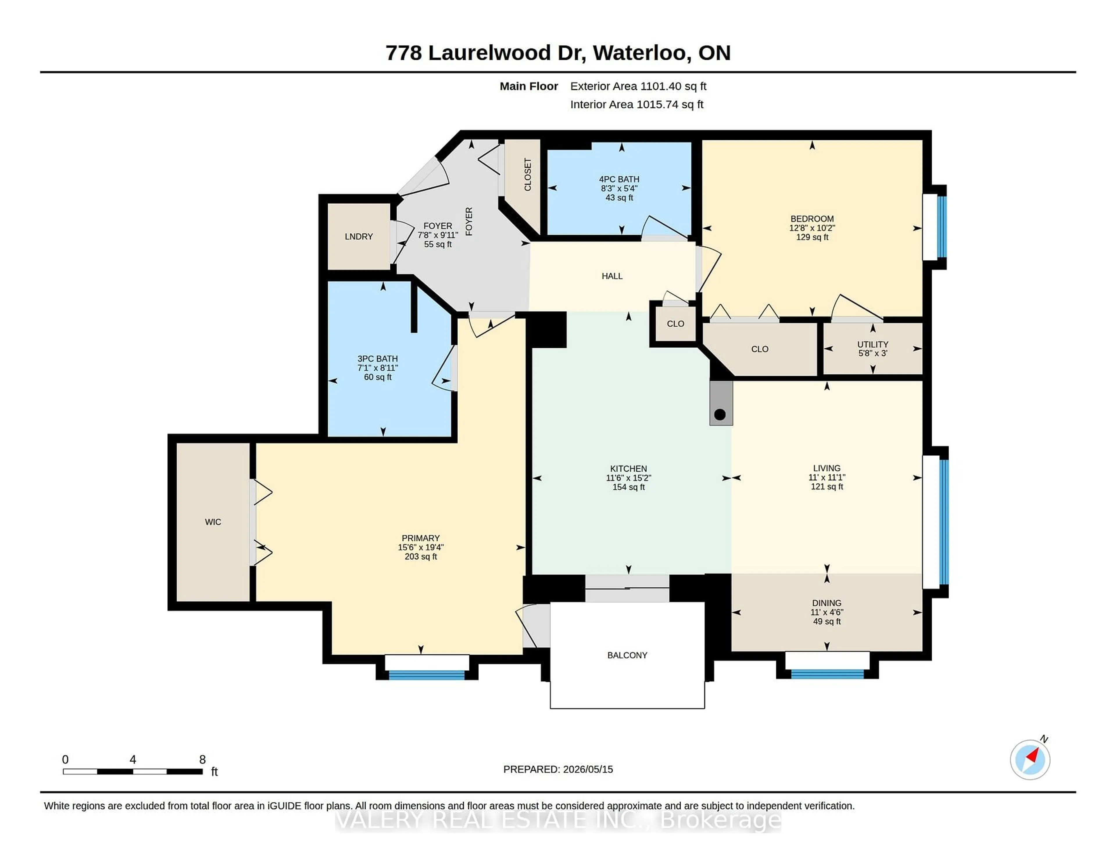 Floor plan for 778 Laurelwood Dr #701, Waterloo Ontario N2V 0G3