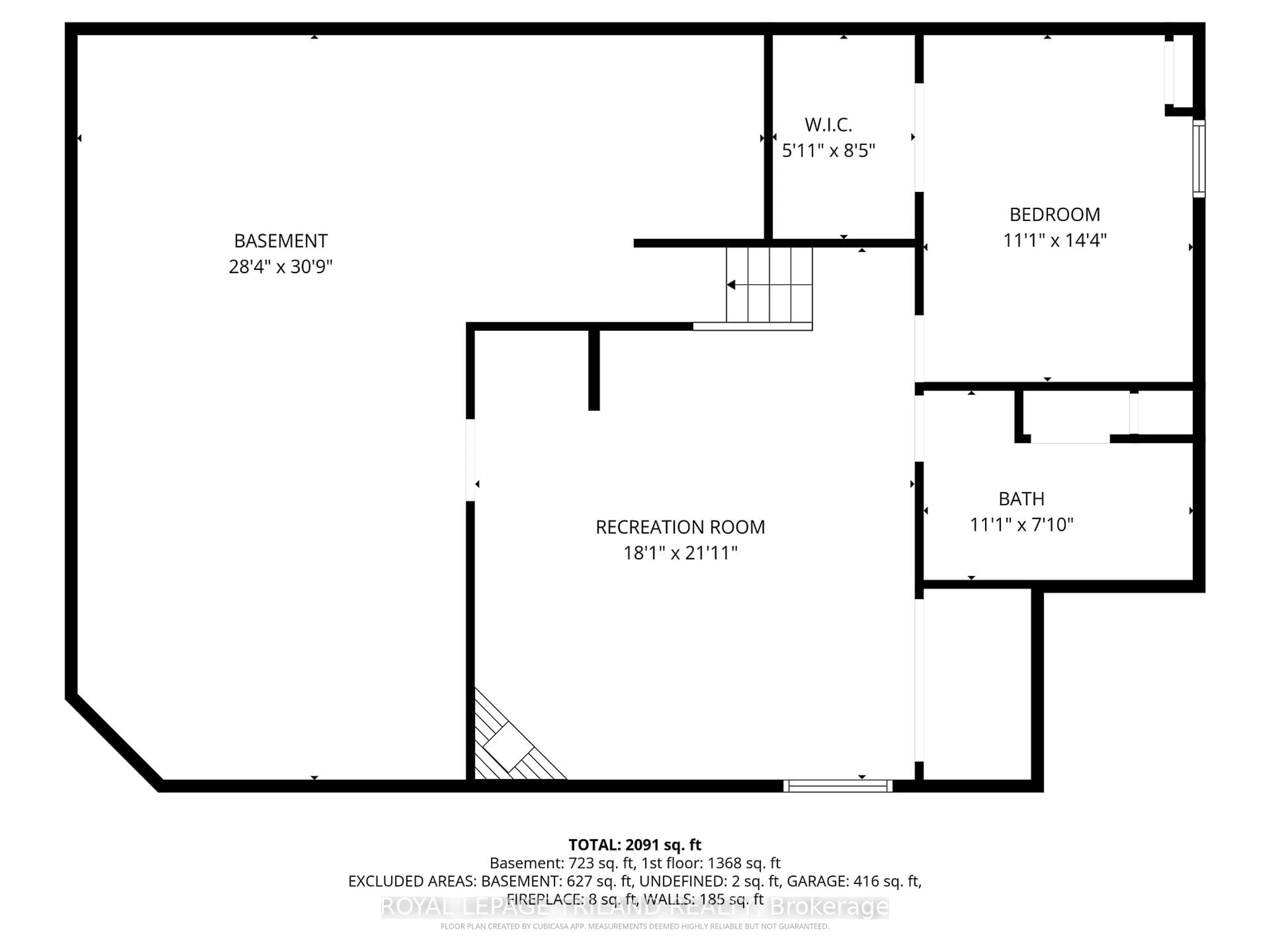 Floor plan for 50 Northumberland Rd #65, London North Ontario N6H 5J2