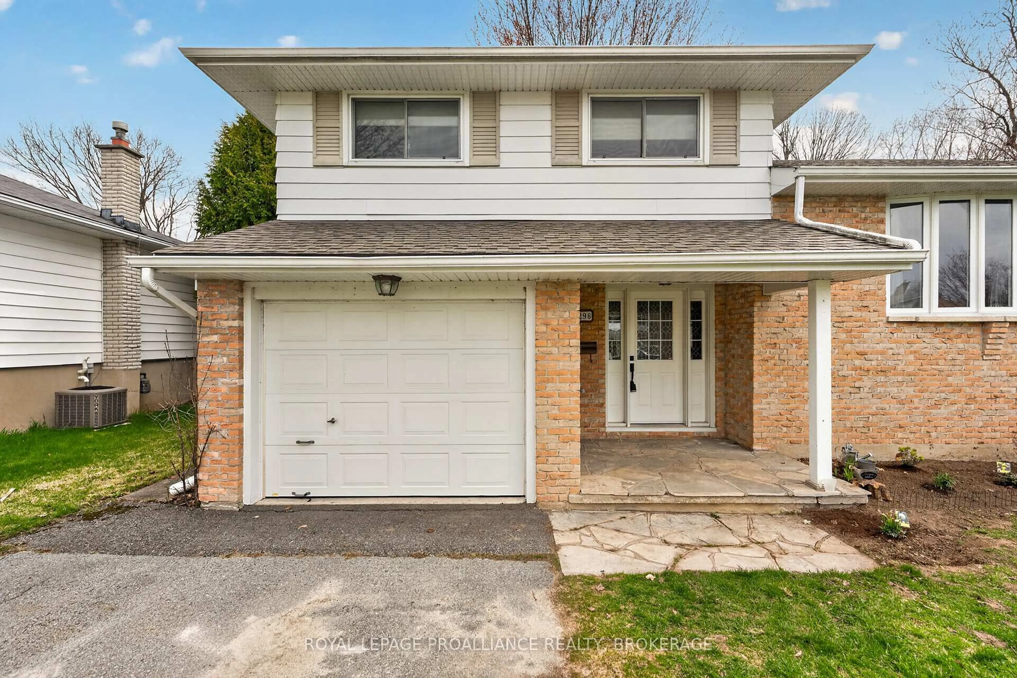 Home with vinyl exterior material, street for 296 Olympus Ave, Kingston Ontario K7M 4T9