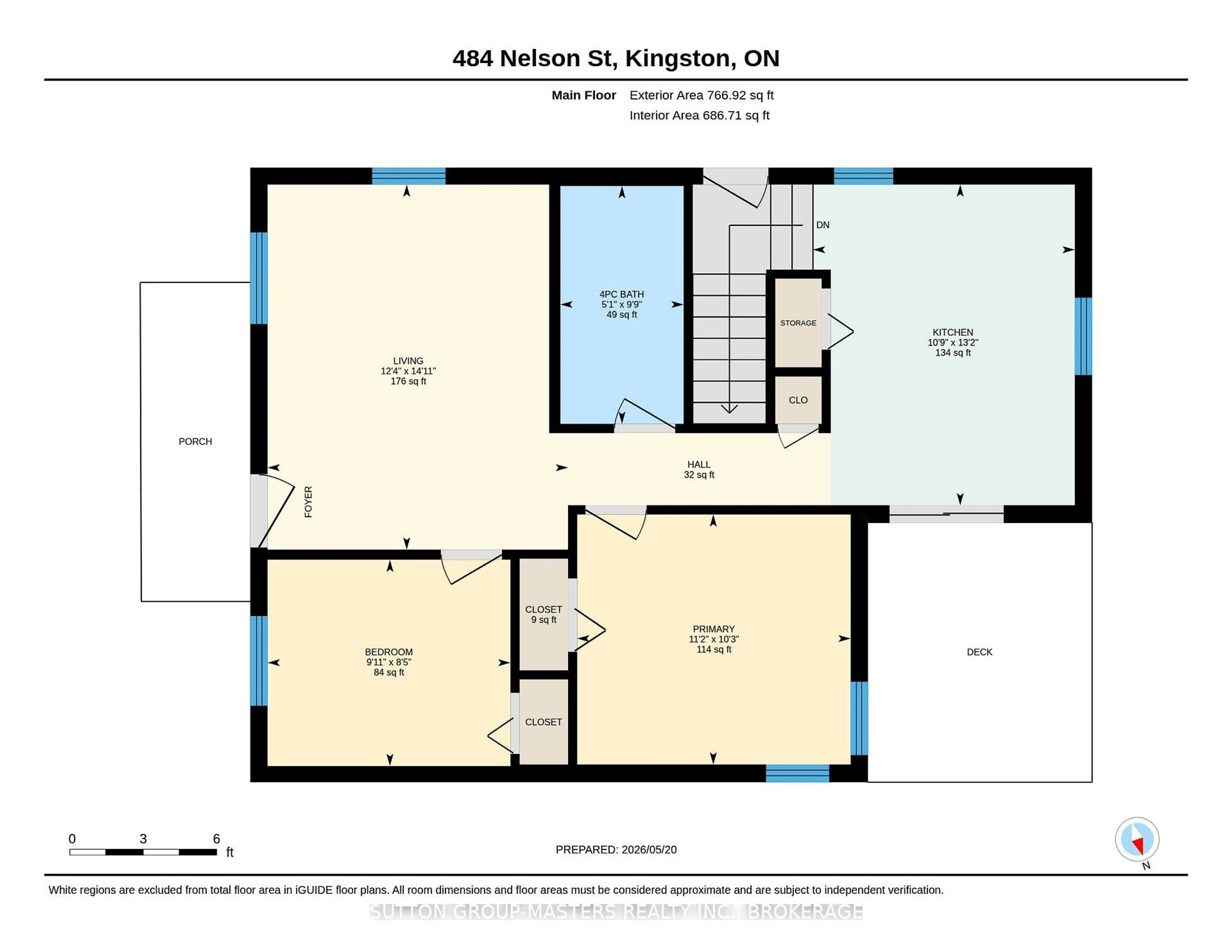 Floor plan for 484 Nelson St, Kingston Ontario K7K 4N5