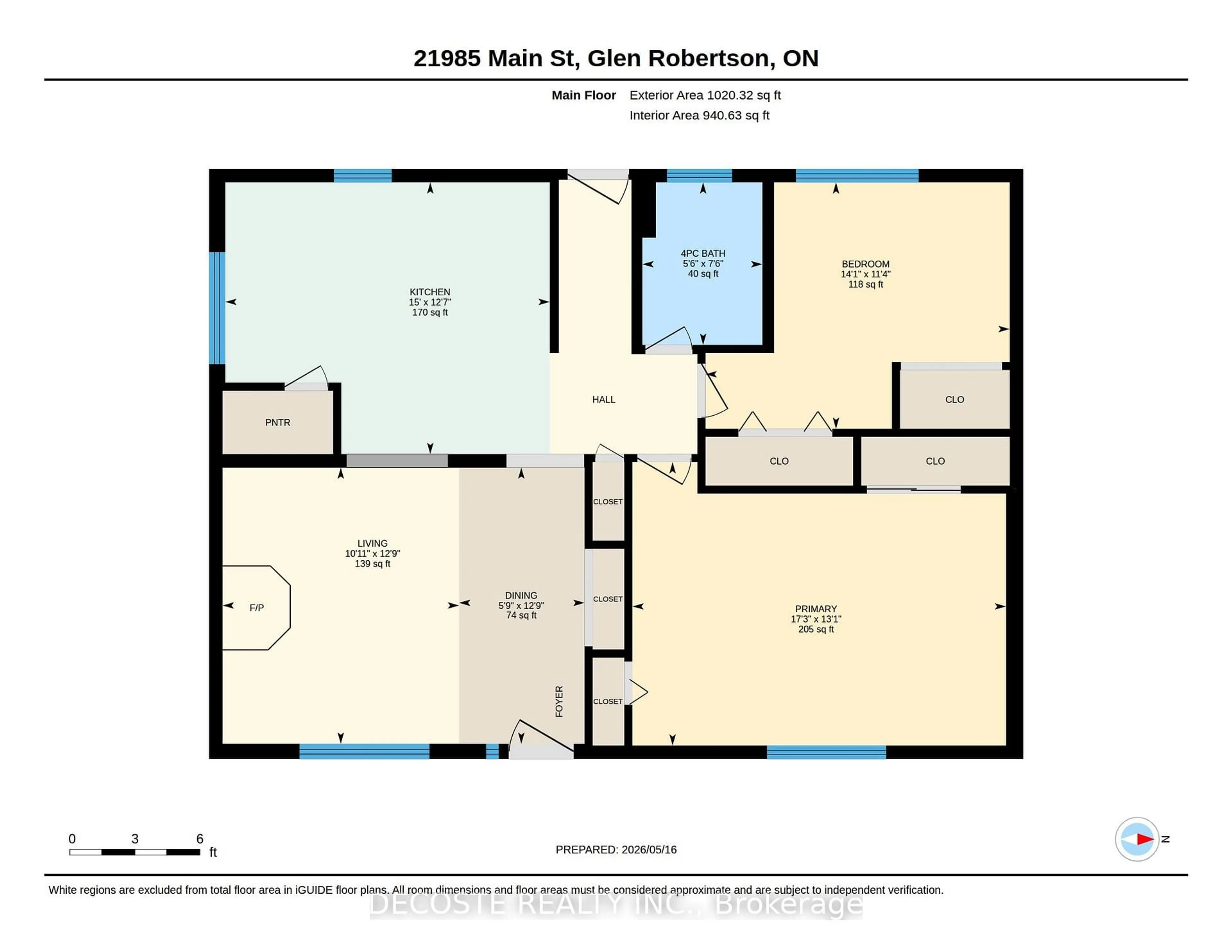 Floor plan for 21985 Main St, North Glengarry Ontario K0B 1H0