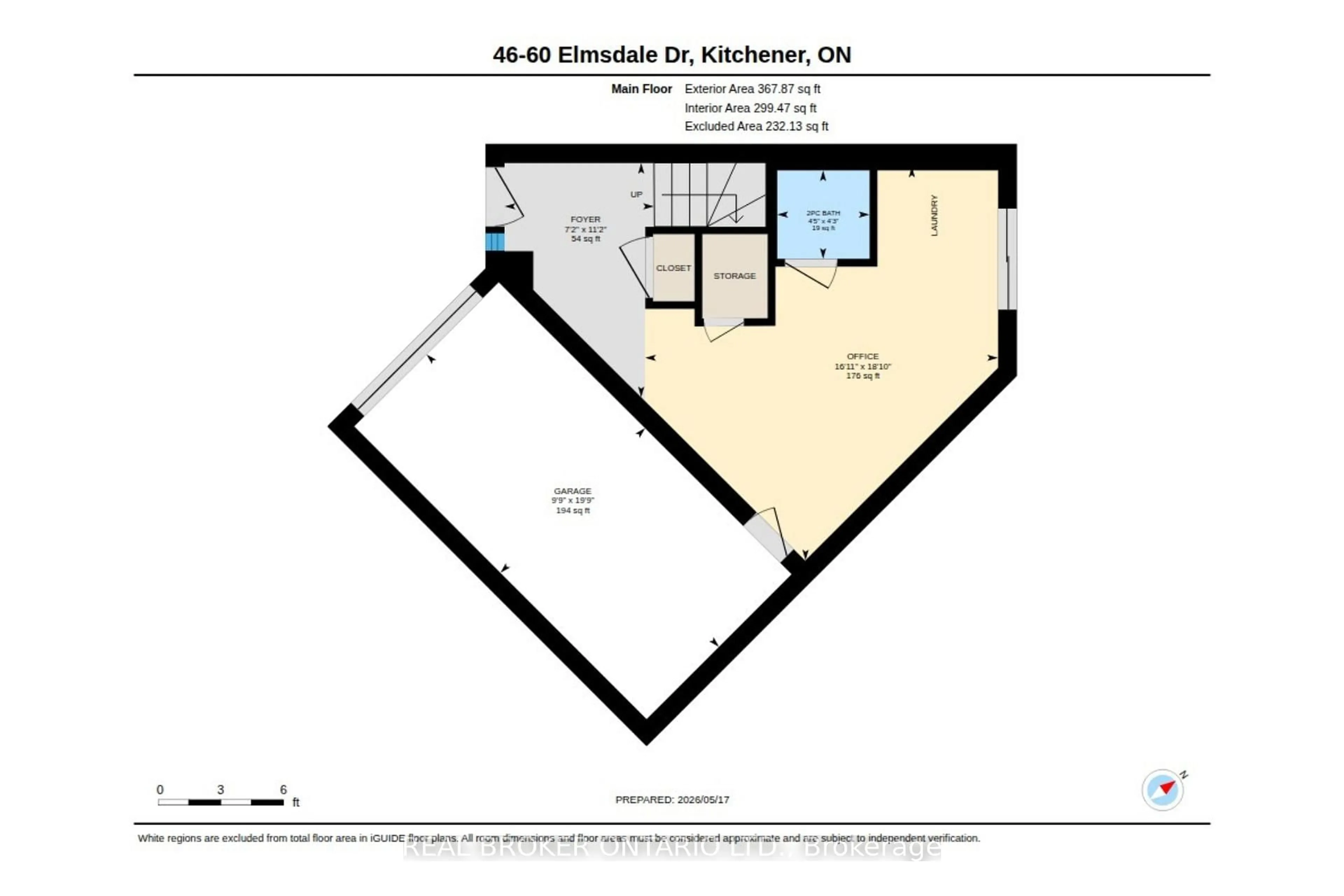 Floor plan for 60 Elmsdale Dr #46, Kitchener Ontario N2E 2G4