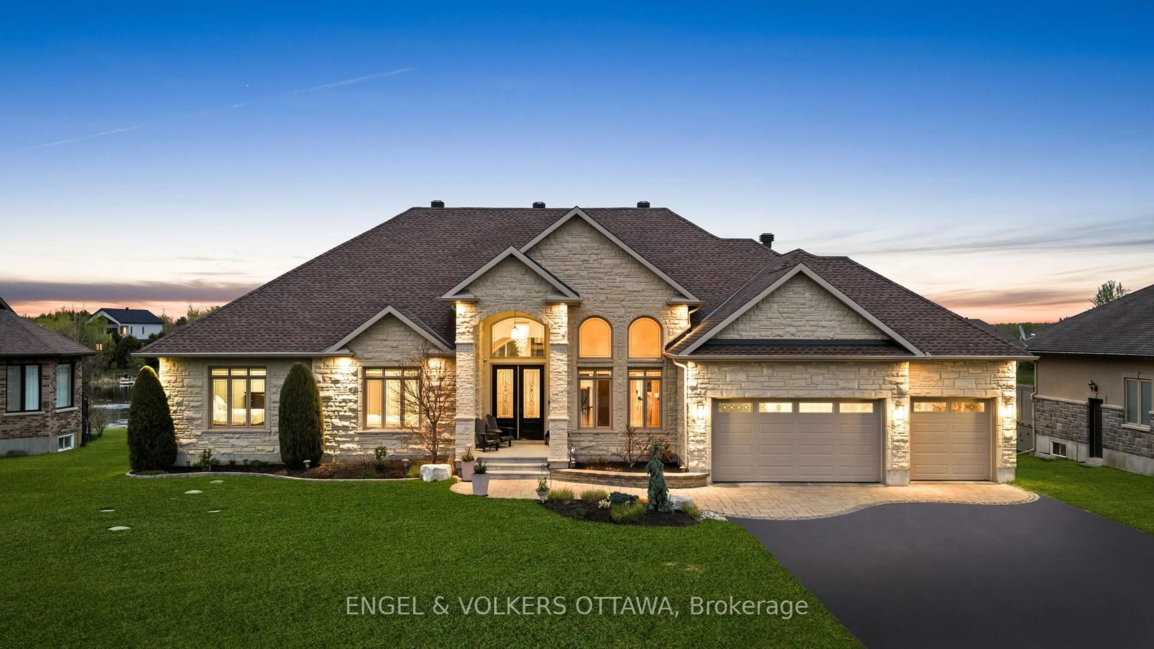 Home with brick exterior material, street for 1457 Waters Edge Way, Greely Ontario K4P 0C6