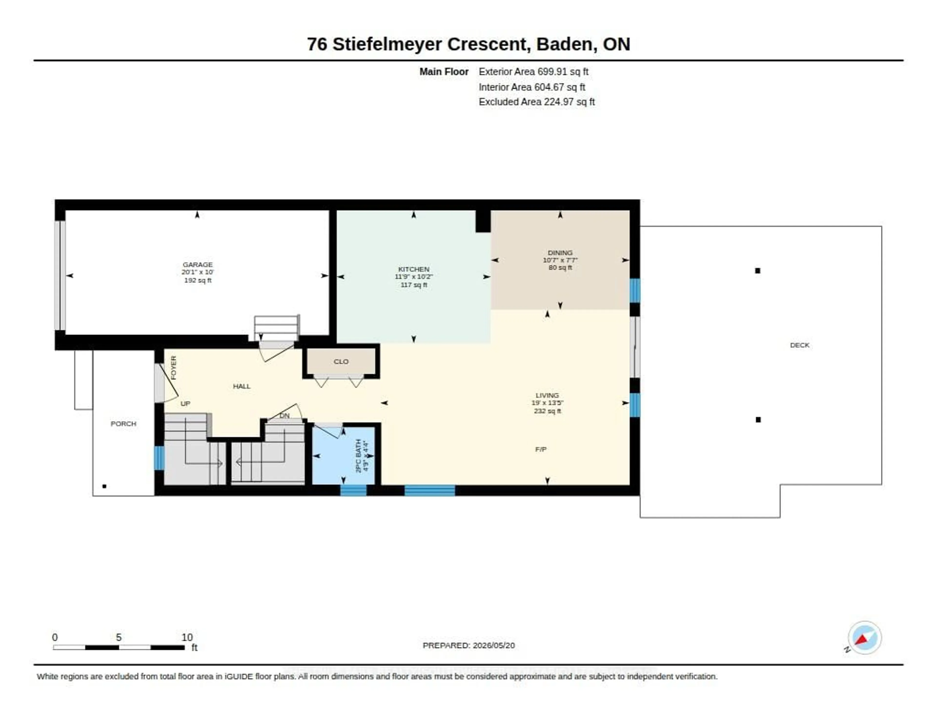 Floor plan for 76 Stiefelmeyer Cres, Wilmot Ontario N3A 2L2