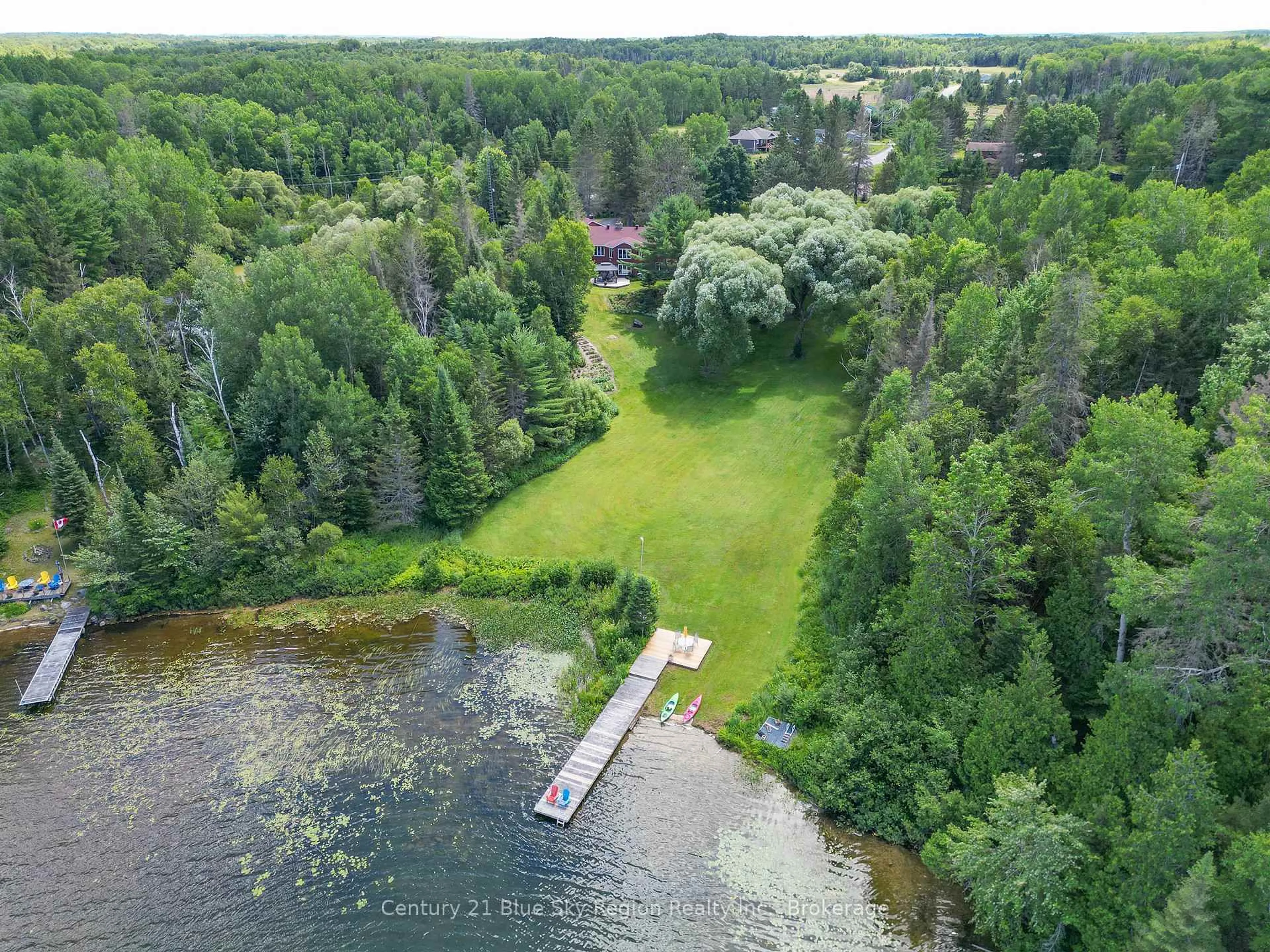 A pic from outside/outdoor area/front of a property/back of a property/a pic from drone, water/lake/river/ocean view for 353 Macpherson Dr, East Ferris Ontario P0H 1K0