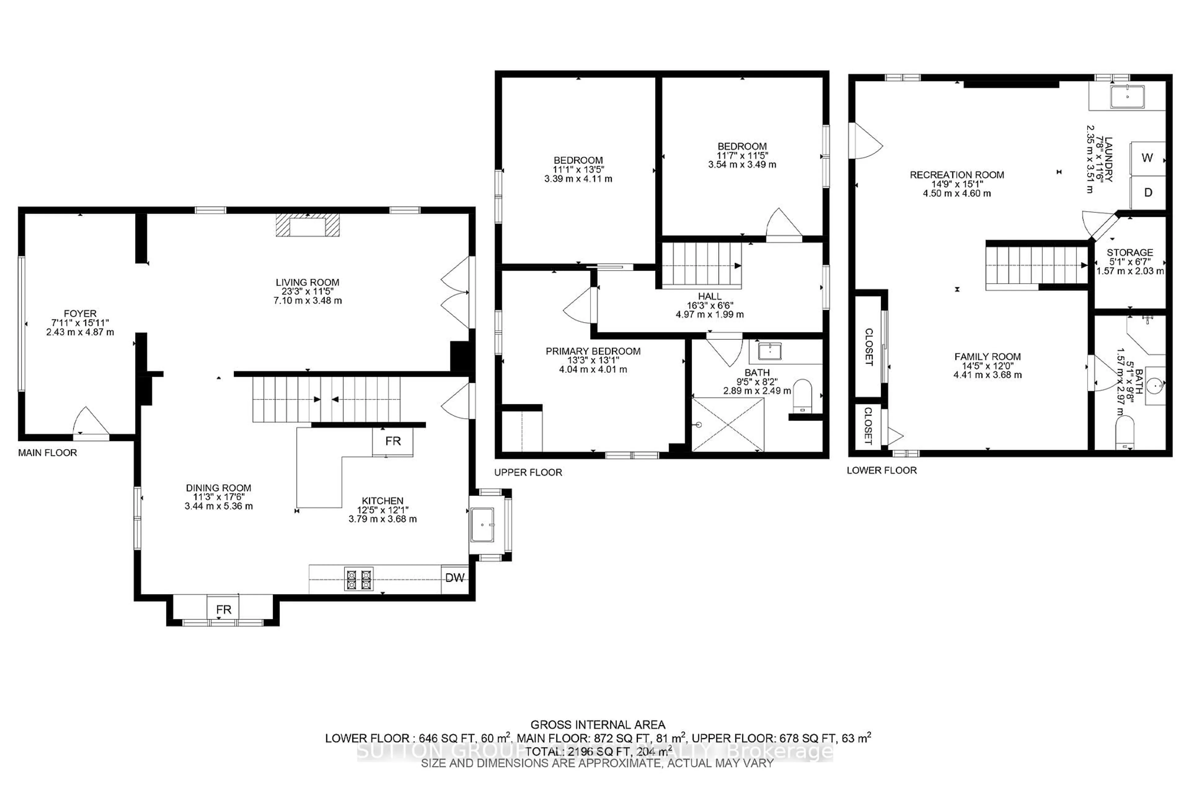 Floor plan for 442 Victoria St, London East Ontario N5Y 4A9