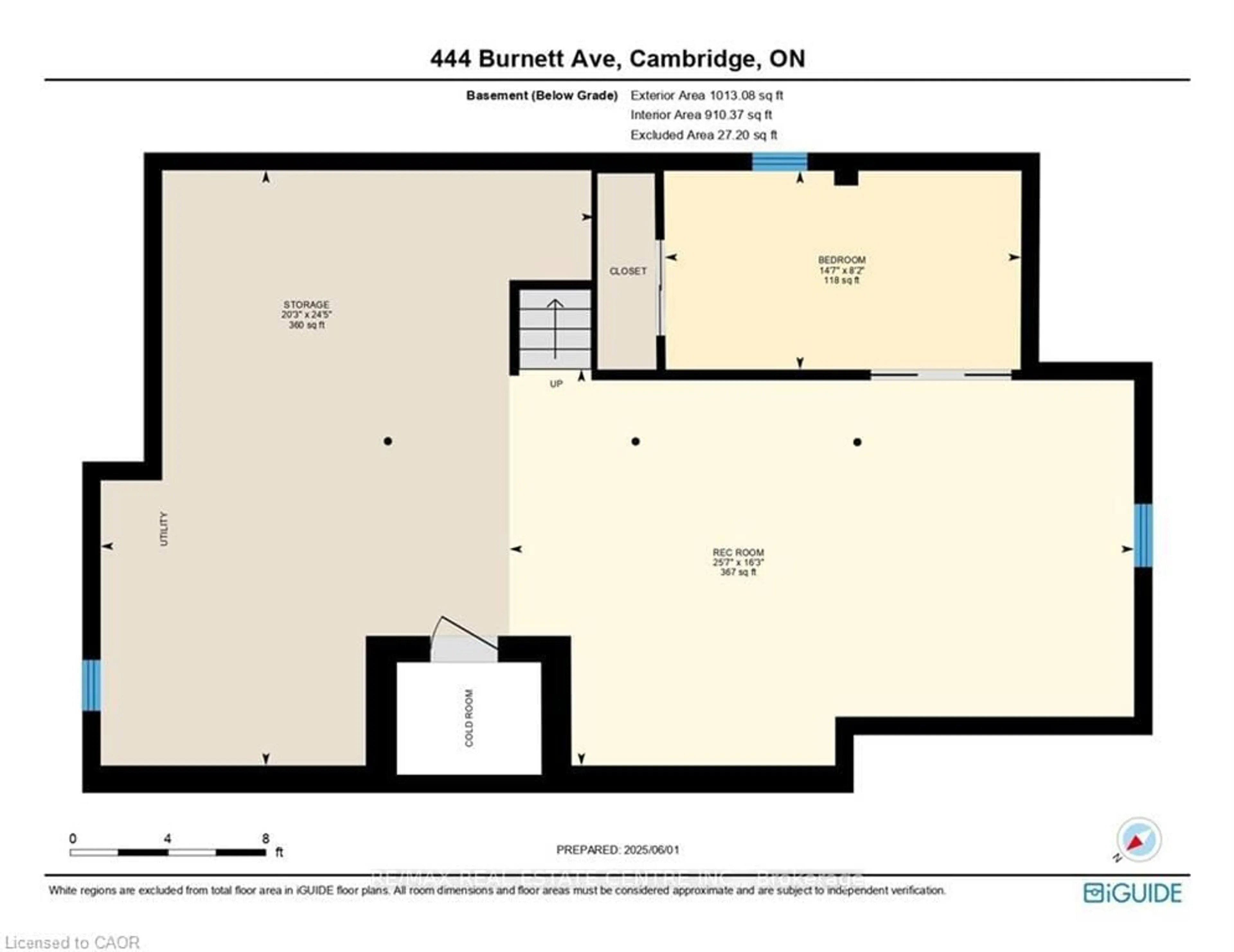 Floor plan for 444 Burnett Ave, Cambridge Ontario N1T 1L3