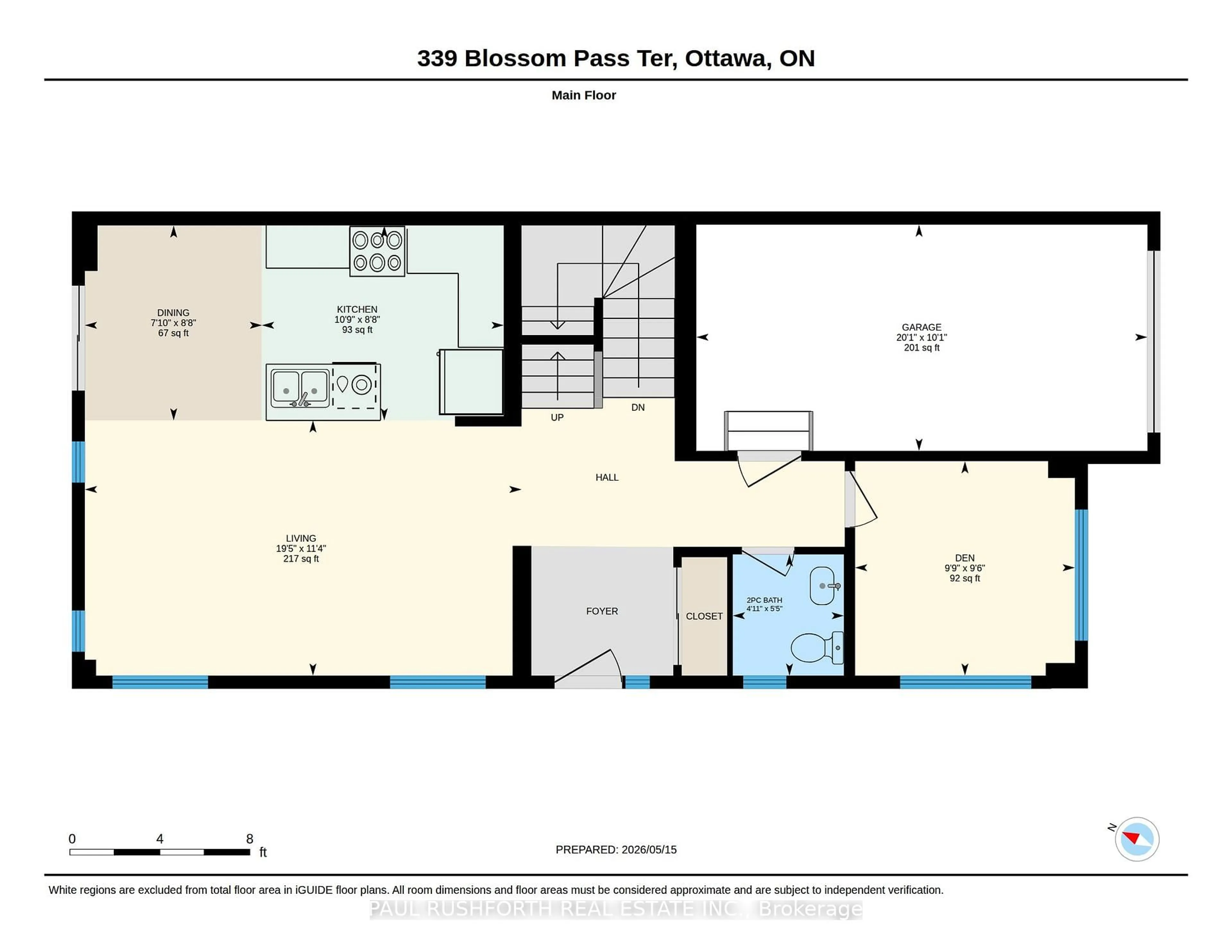 Floor plan for 339 Blossom Pass Terr, Ottawa Ontario K4A 5P2