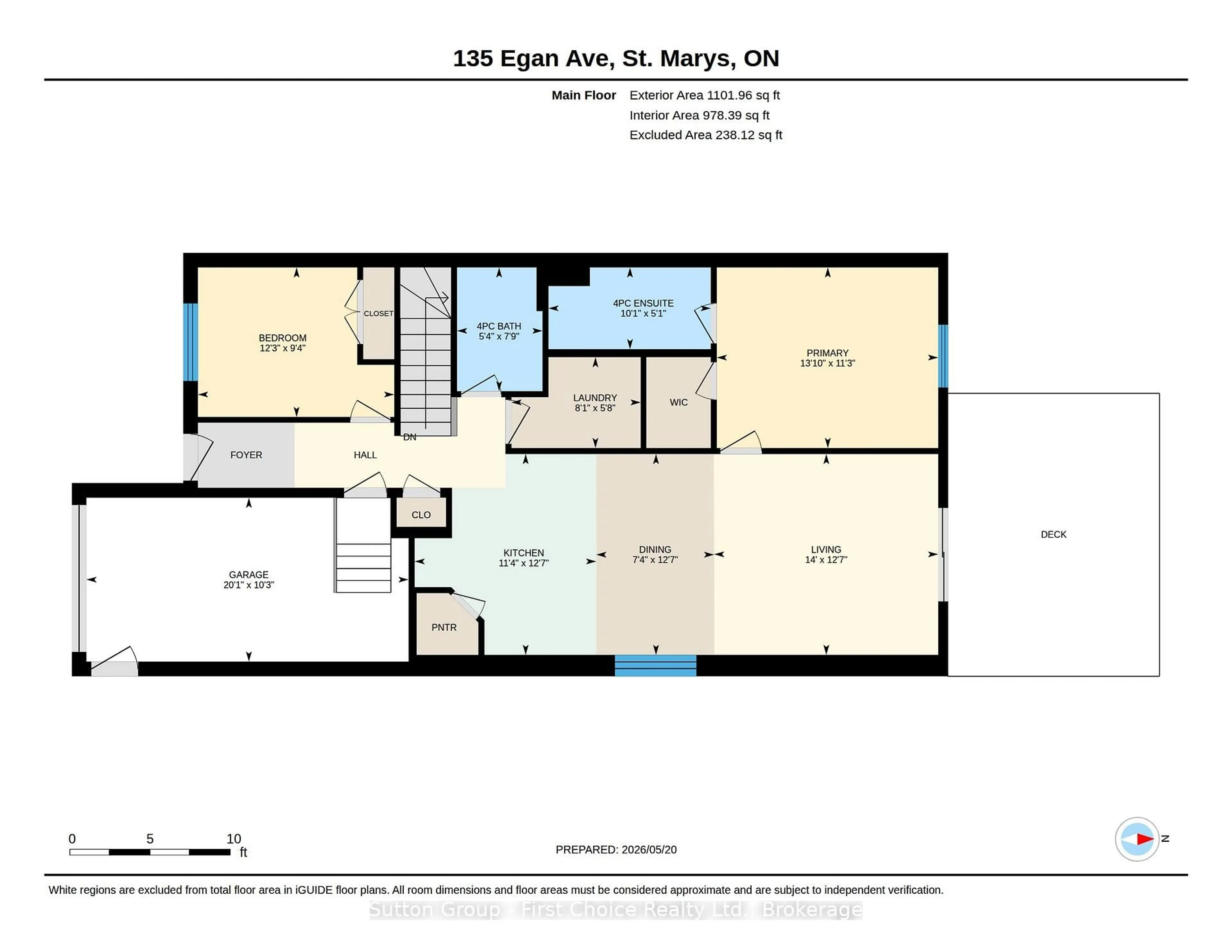 Floor plan for 135 Egan Ave, St. Marys Ontario N4X 0C4