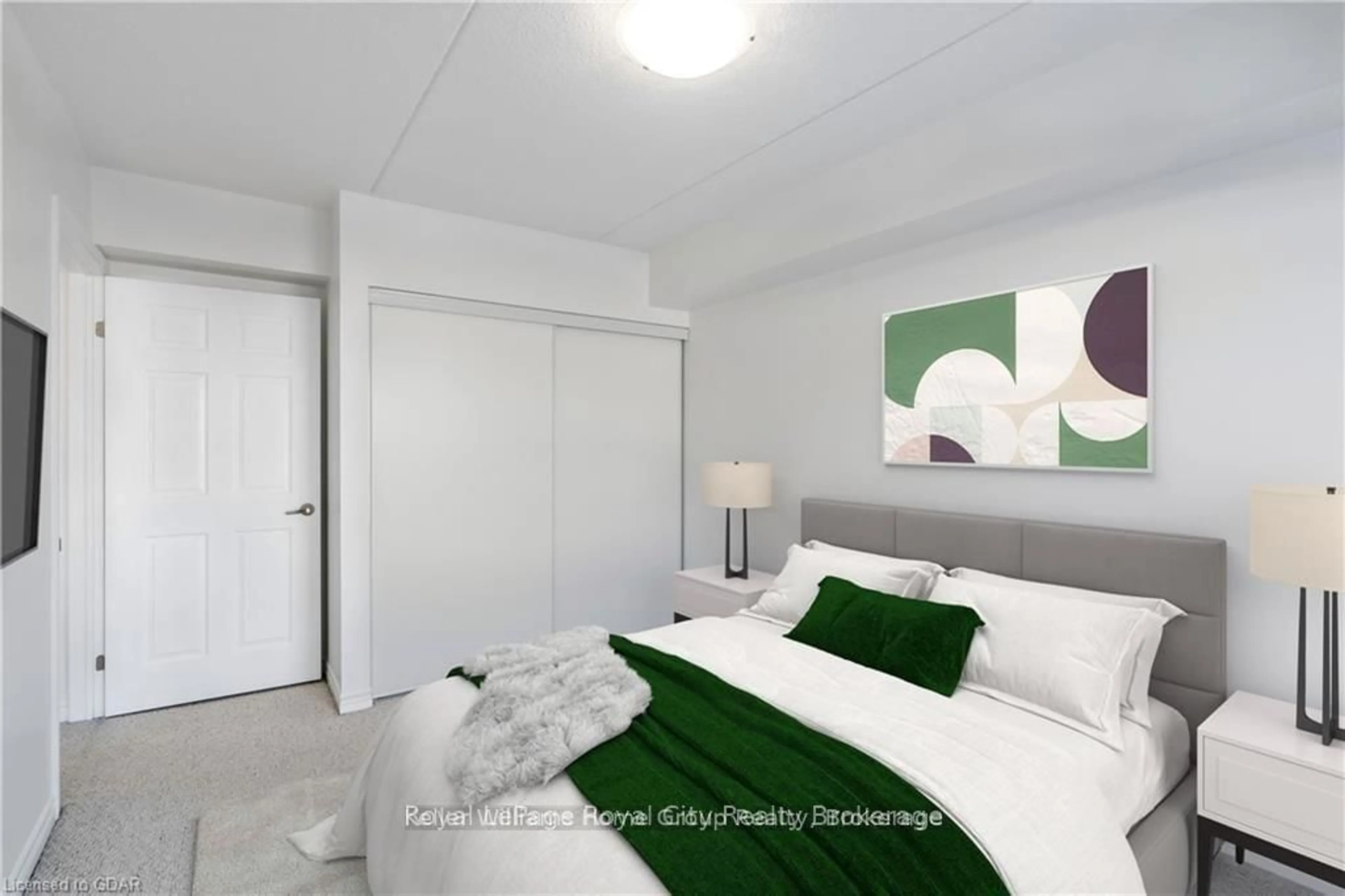 Bedroom with bed, unknown for 67 Kingsbury Sq #303, Guelph Ontario N1L 0L3