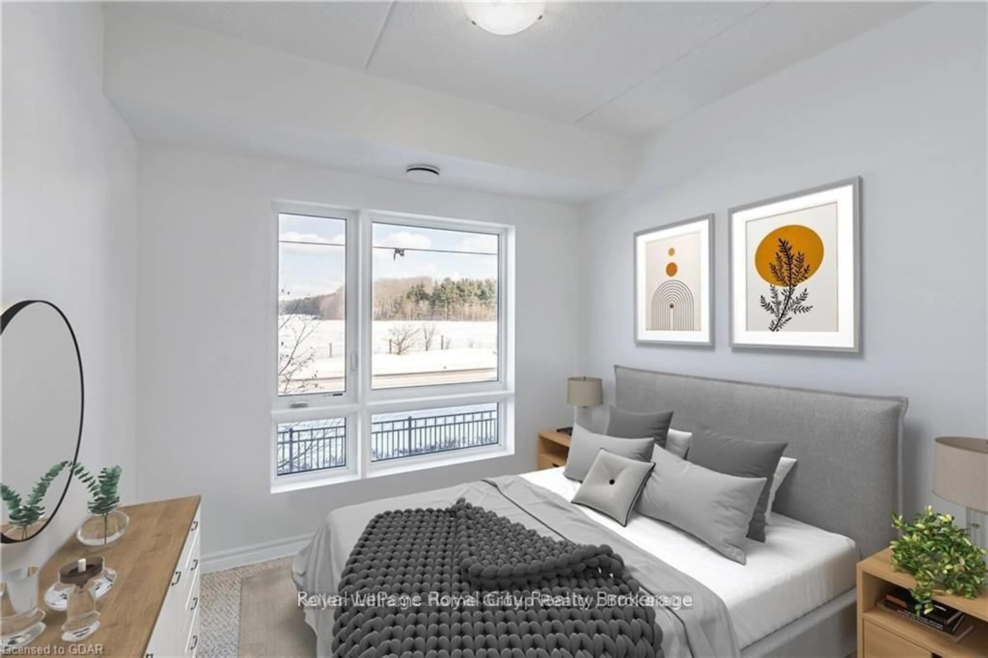 Bedroom with bed, unknown for 67 Kingsbury Sq #303, Guelph Ontario N1L 0L3