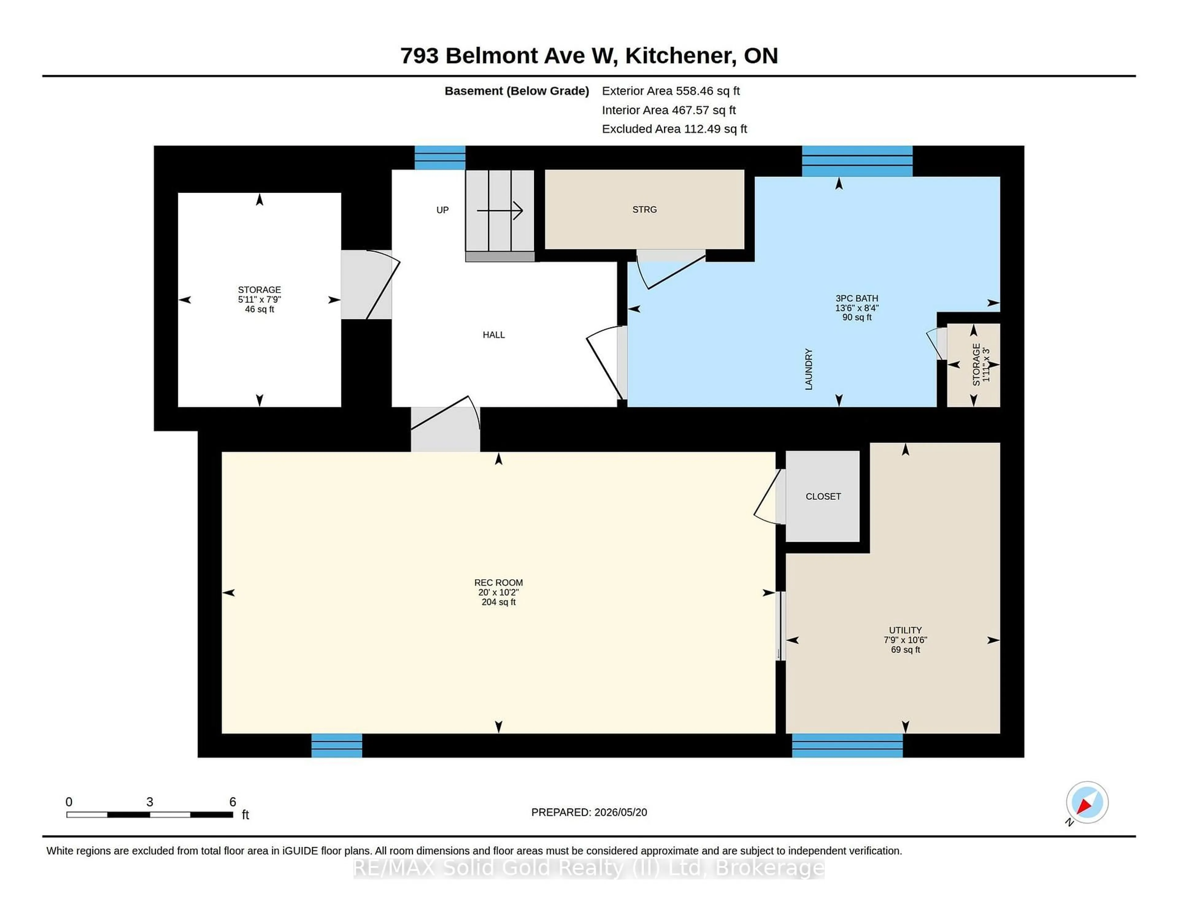 Floor plan for 793 Belmont Ave, Kitchener Ontario N2M 1P5