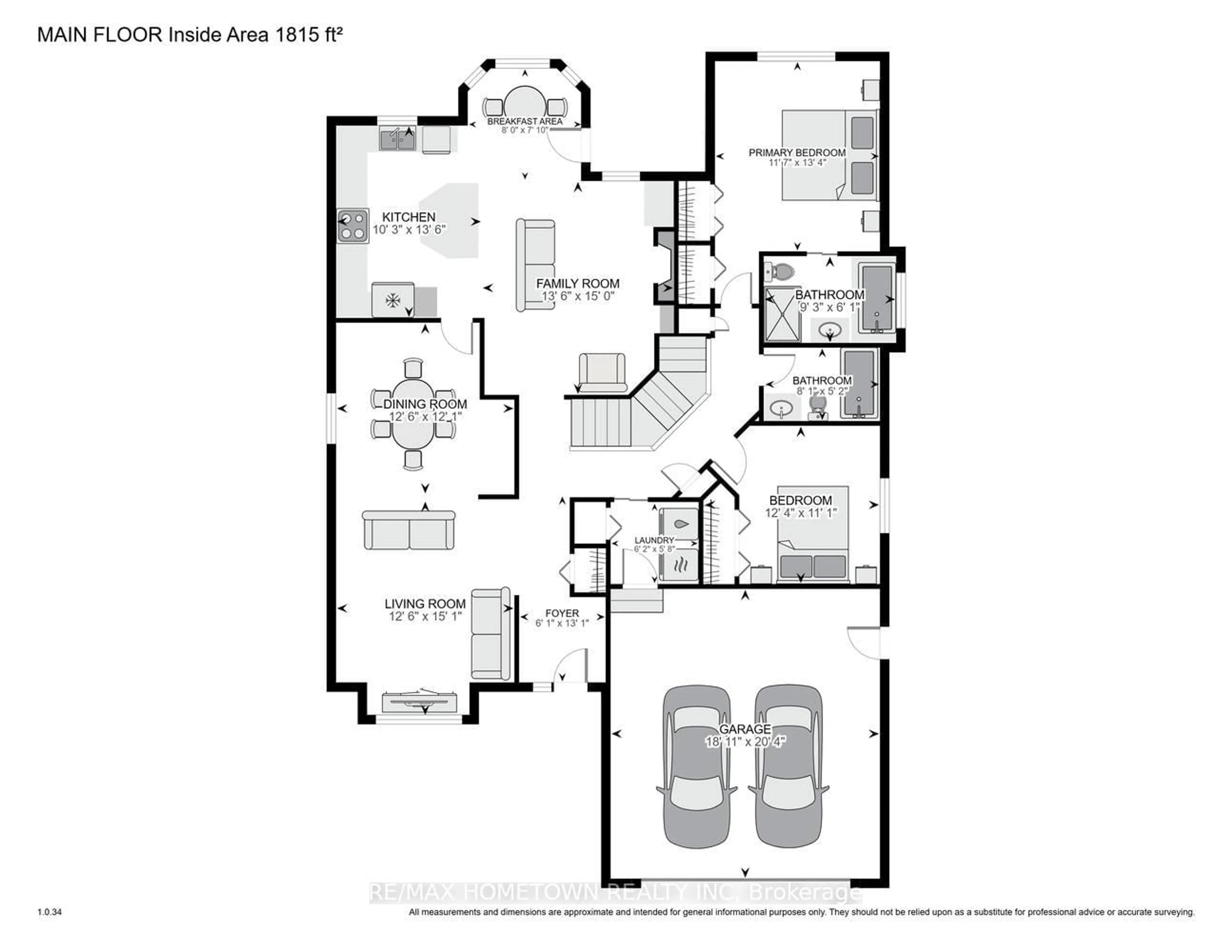 Floor plan for 1079 Shearer Dr, Brockville Ontario K6V 7K1