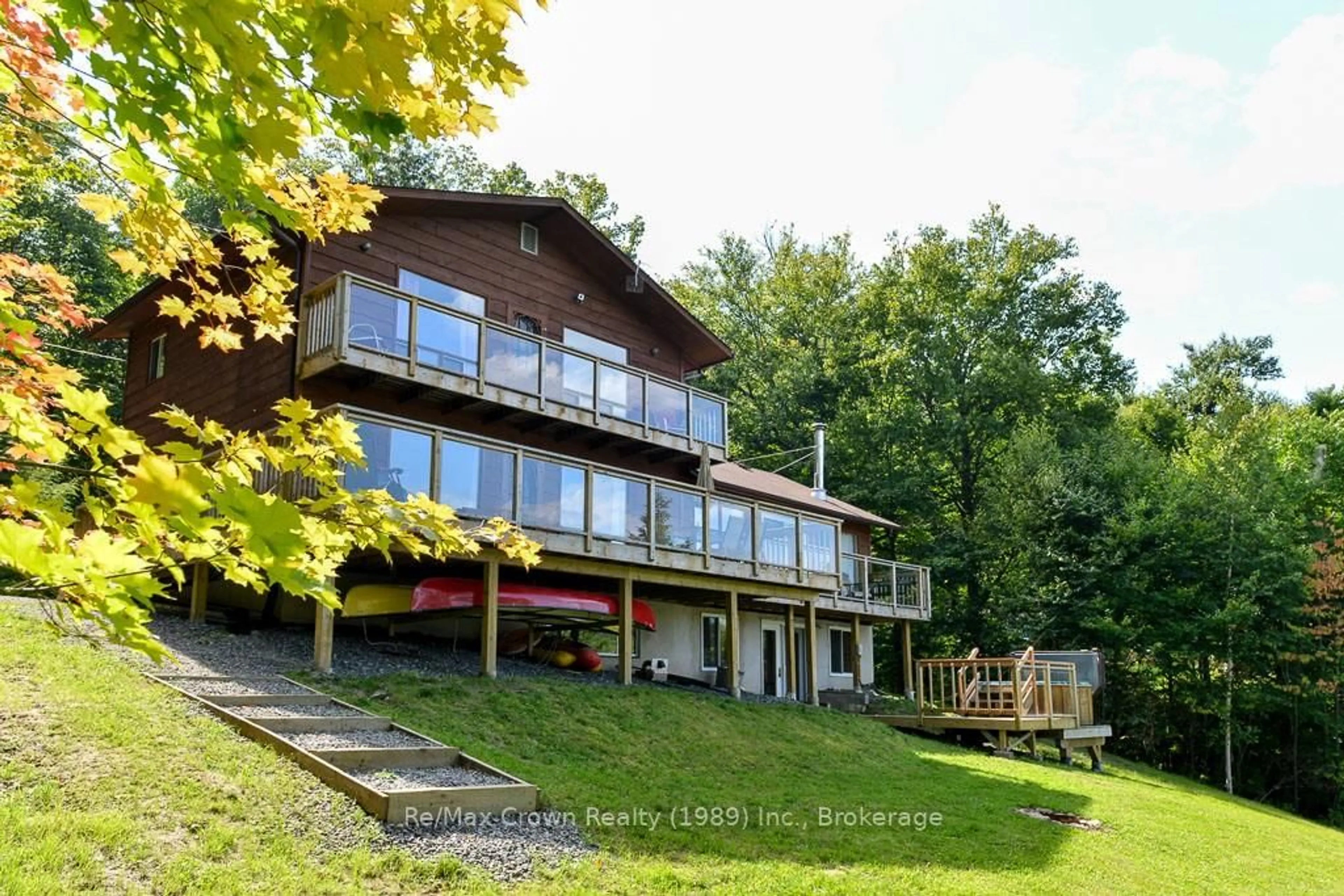 A pic from outside/outdoor area/front of a property/back of a property/a pic from drone, water/lake/river/ocean view for 294 Everett Dr, Parry Sound Remote Area Ontario P0H 2R0